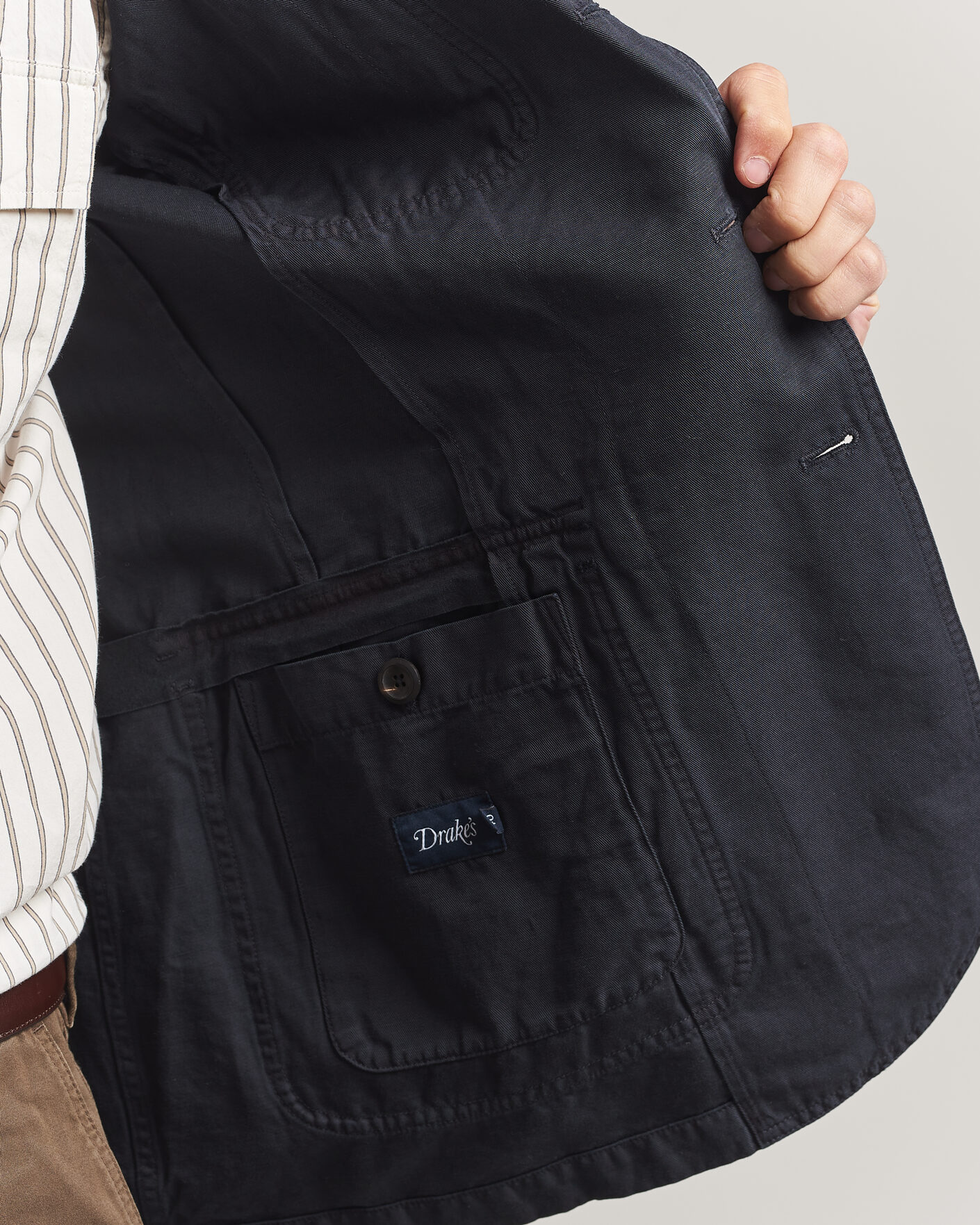 Herre | Dressjakker | Drake's | MKIV Clean Twill Games Blazer Navy