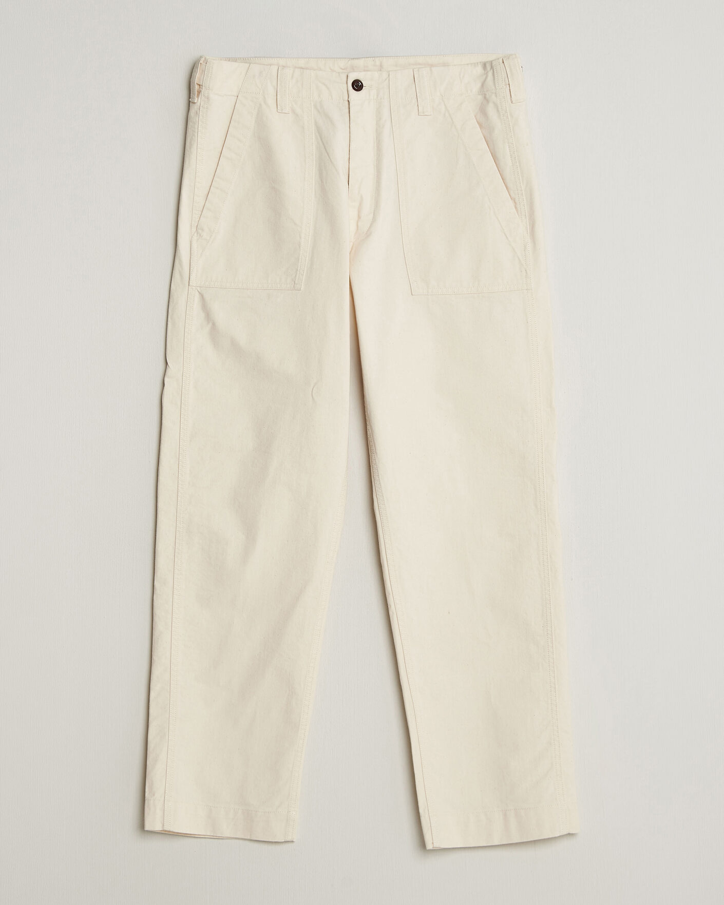 Herre | Bukser | Drake's | Twill Fatigue Trousers Ecru