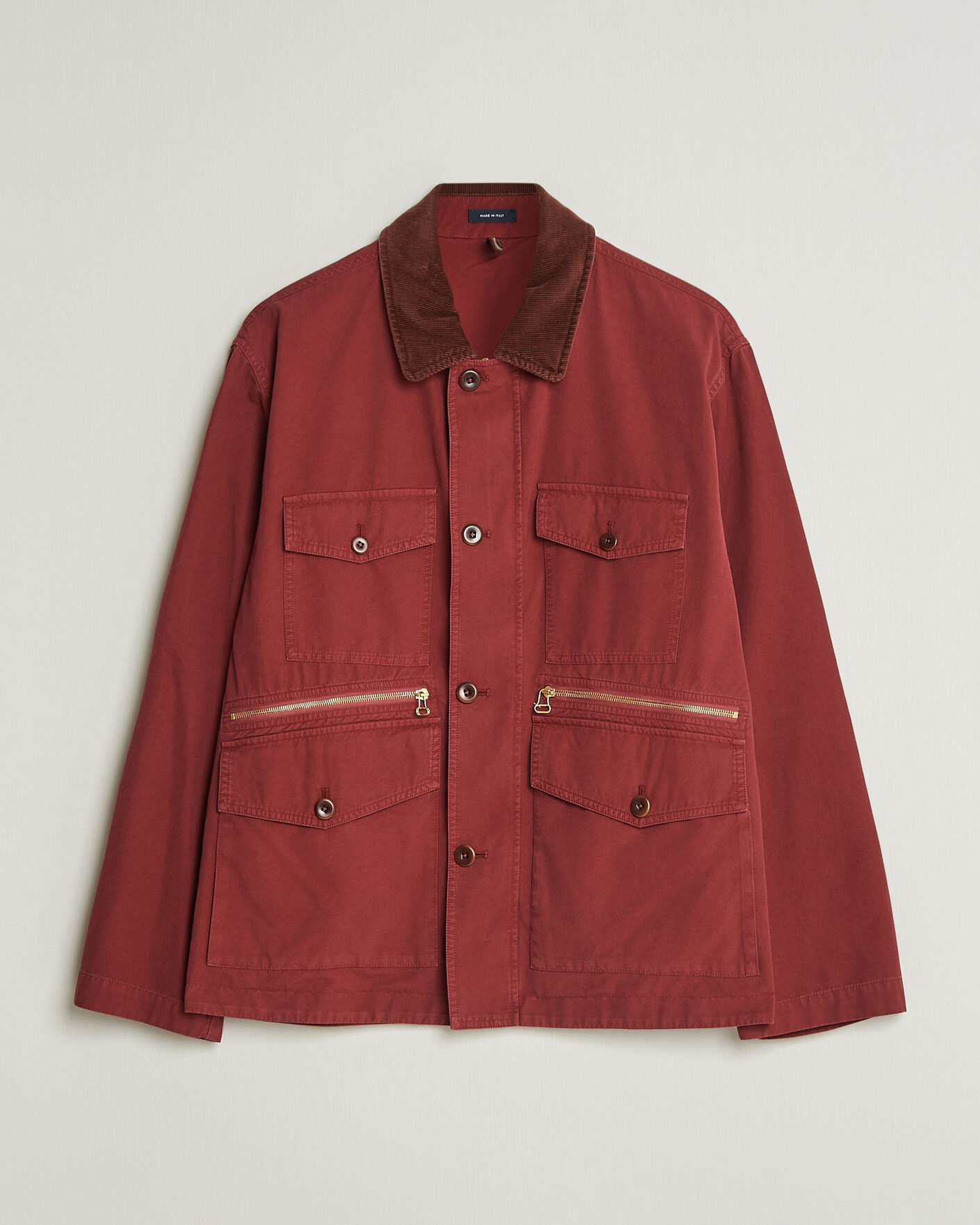 Herre | Jakker | Drake's | Hiking Jacket Washed Red