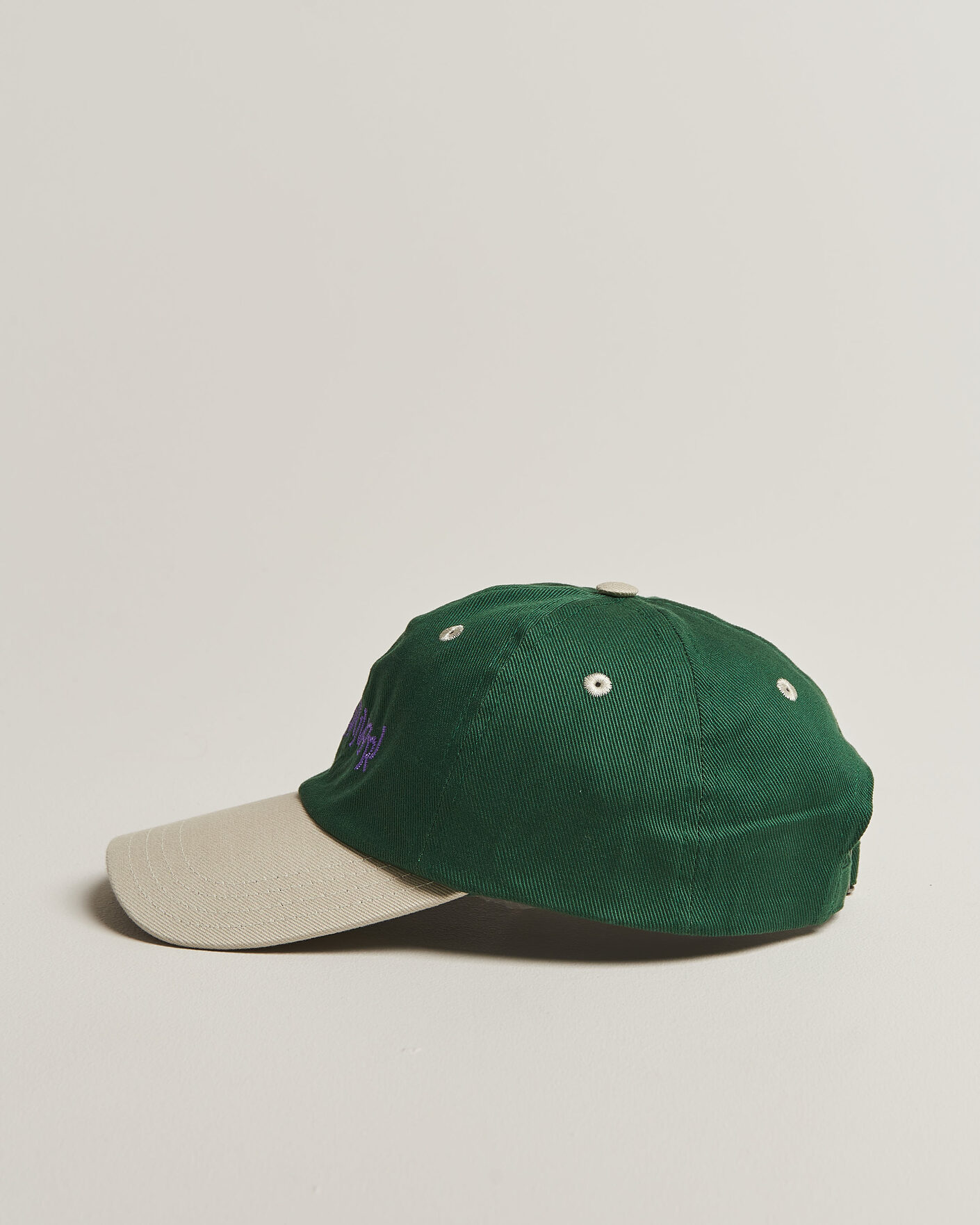 Herre | Hatter og capser | Drake's | Charivari Twill Baseball Cap Green/Ecru