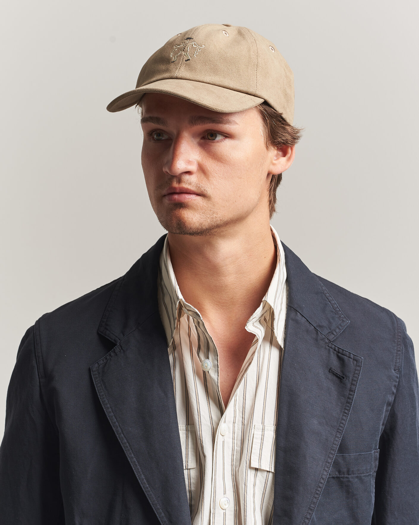 Herre | Hatter og capser | Drake's | Onion Seller Twill Baseball Cap Fawn Brown