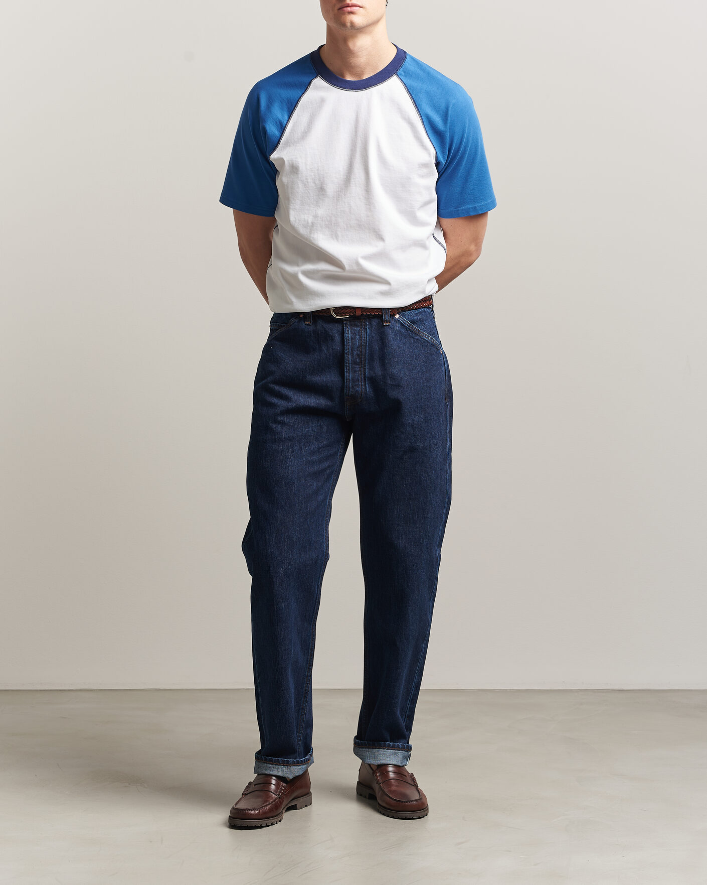 Herre | Jeans | Drake's | 5-Pocket Japanese Selvedge Denim Stone Wash