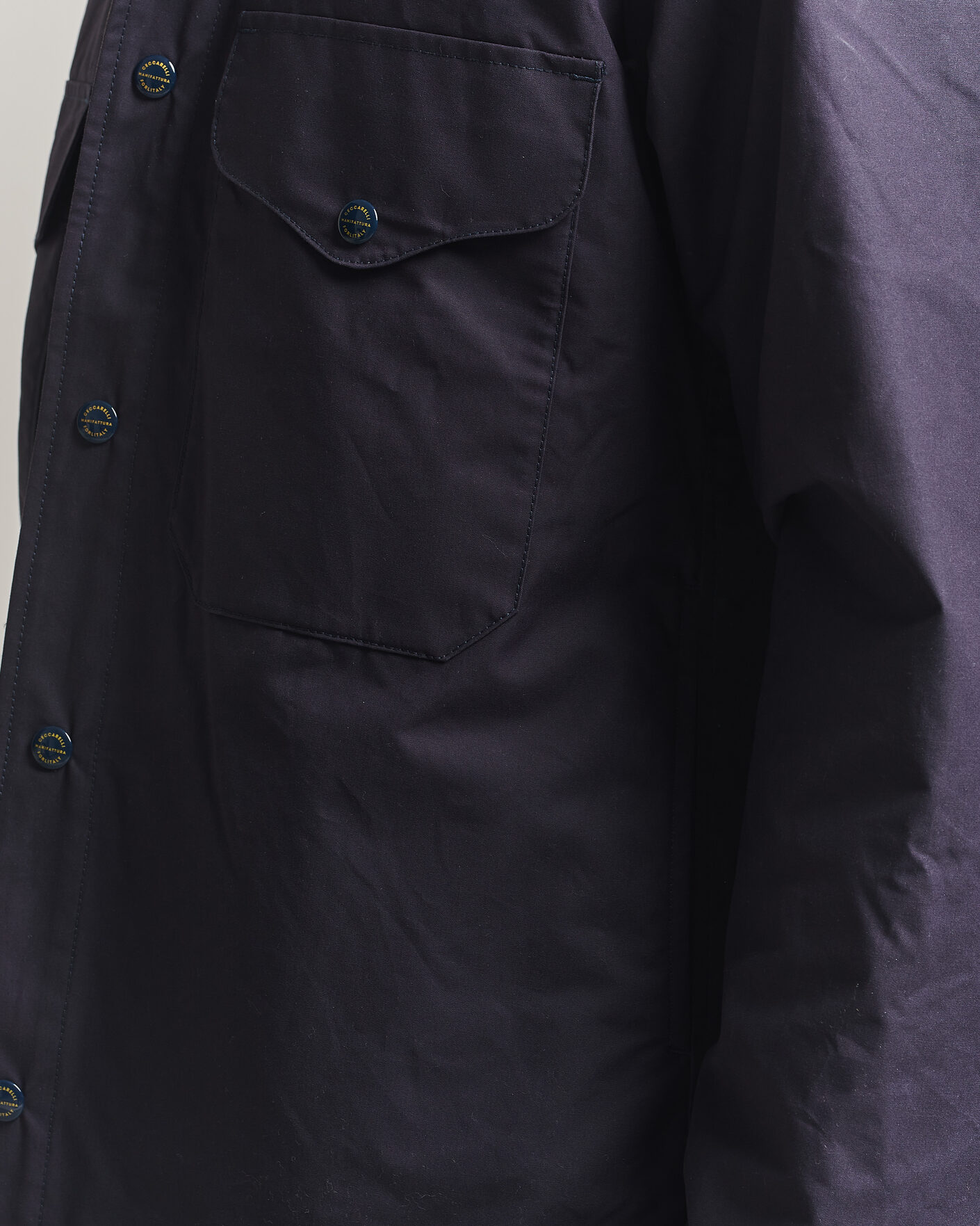 Herre | Jakker | Manifattura Ceccarelli | Dry Wax Heavy Shirt Jacket Navy
