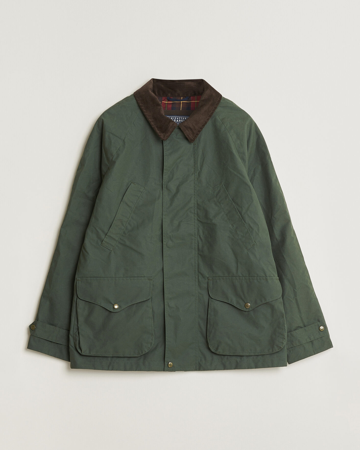 Herre | Jakker | Manifattura Ceccarelli | Dry Wax Rain Caban Dark Green