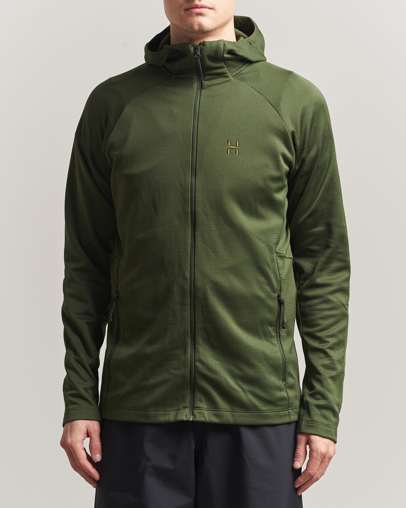 Herre | Gensere | Haglöfs | Korp Mid Fleece Hood Seaweed Green