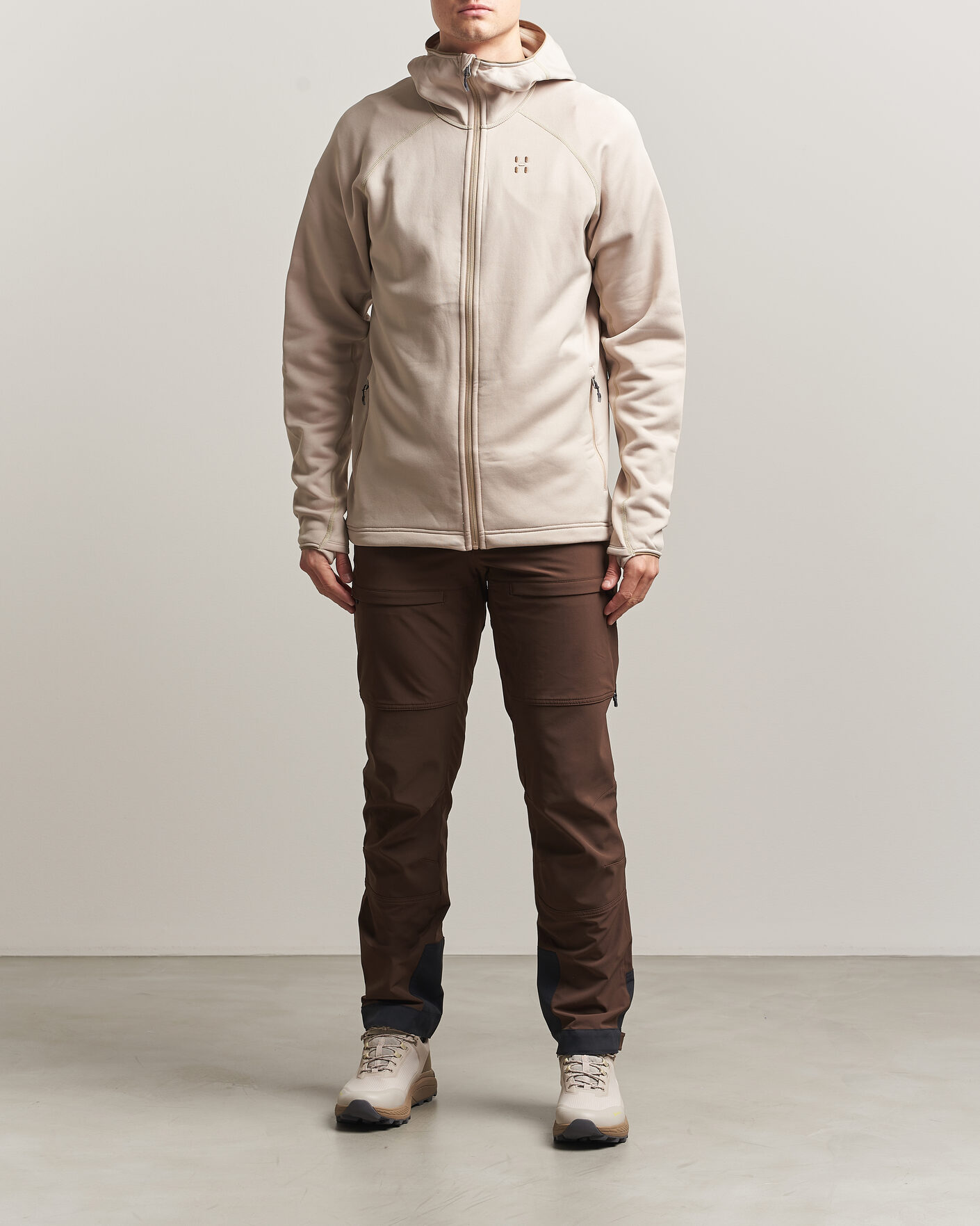 Herre | Gensere | Haglöfs | Magma Mid Fleece Hood Chalk Beige
