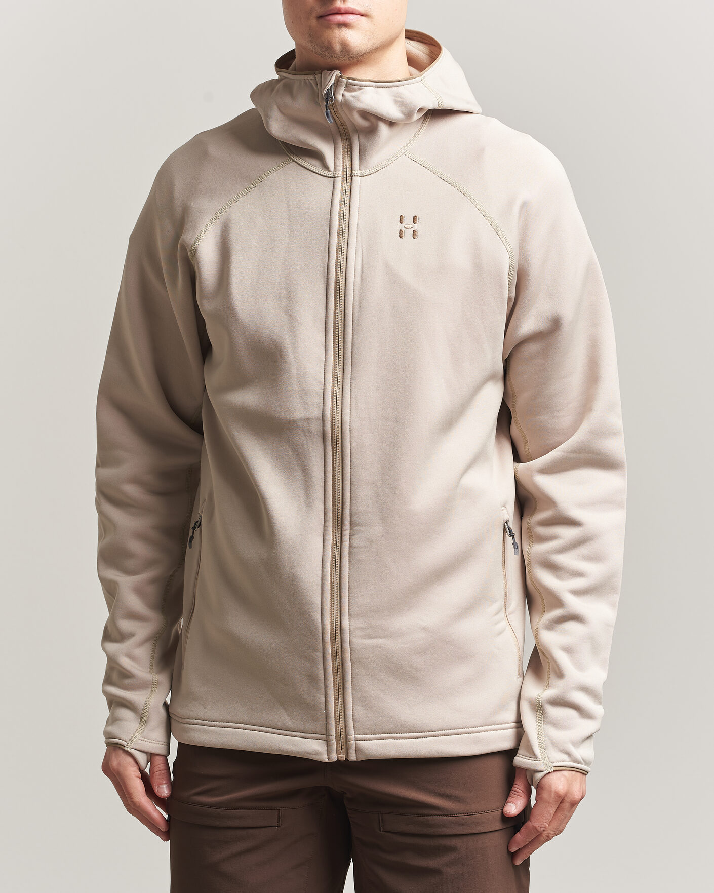 Herre | Gensere | Haglöfs | Magma Mid Fleece Hood Chalk Beige