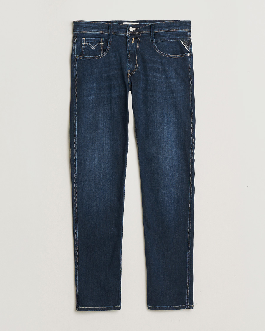 Herre | Bukser | Replay | Anbass Powerstretch Jeans Dark Blue
