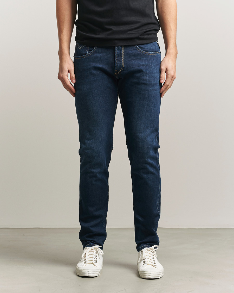 Herre | Bukser | Replay | Anbass Powerstretch Jeans Dark Blue