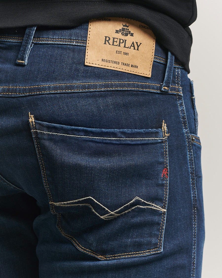 Herre | Bukser | Replay | Anbass Powerstretch Jeans Dark Blue