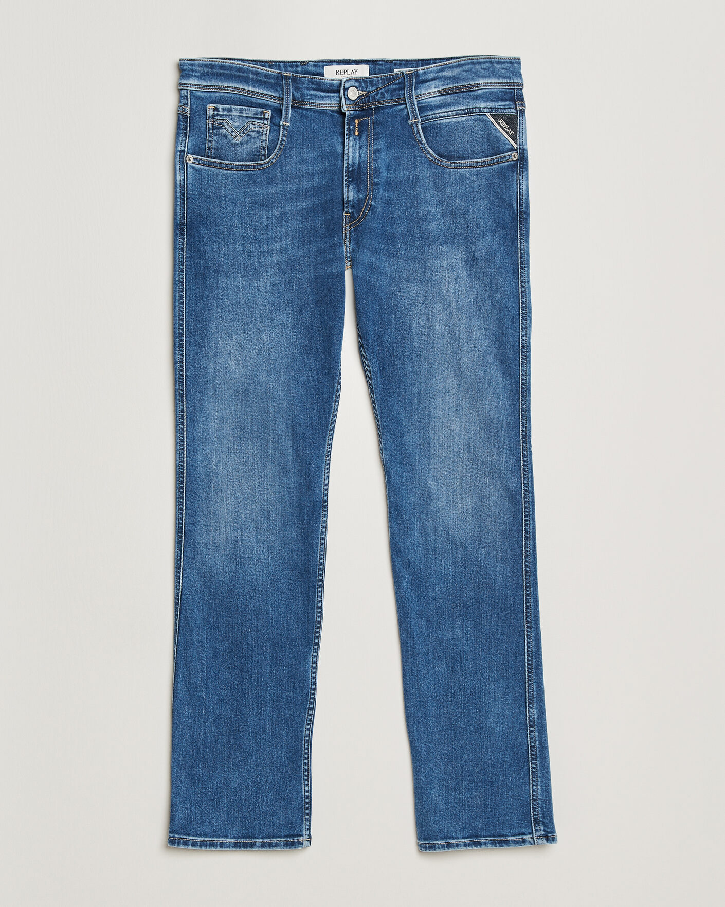 Herre | Bukser | Replay | Anbass Powerstretch Jeans Medium Blue
