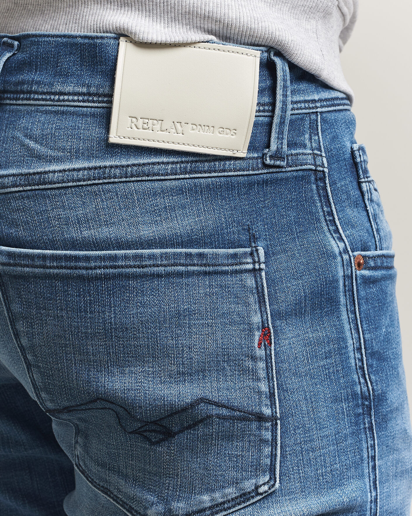 Herre | Bukser | Replay | Anbass Hyperflex Matrix Jeans Medium Blue