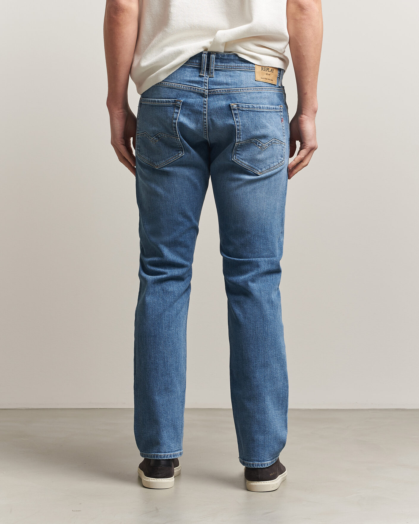 Herre | Jeans | Replay | Rocco Comfort Fit Powerstretch Jeans Light Blue