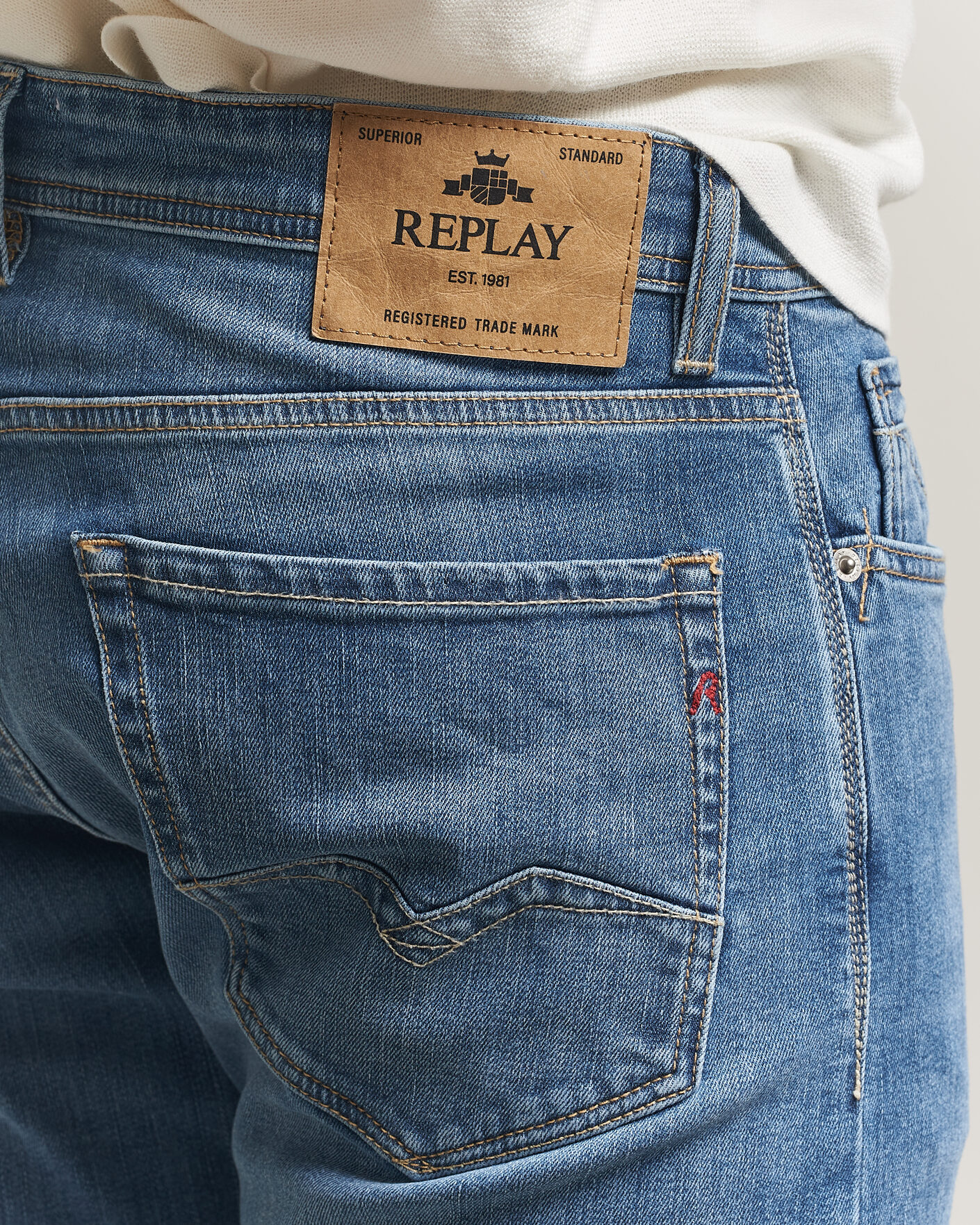 Herre | Bukser | Replay | Rocco Comfort Fit Powerstretch Jeans Light Blue