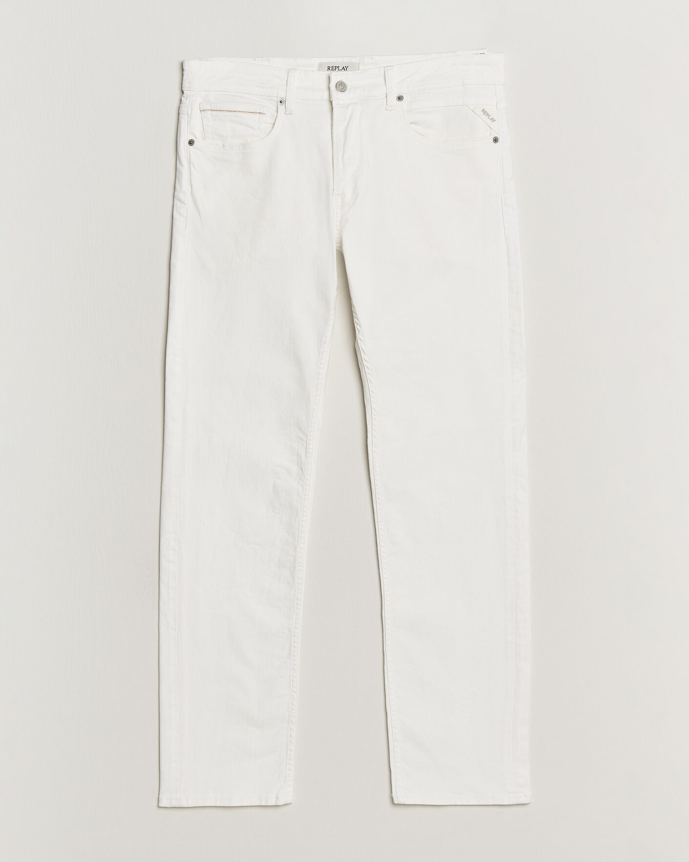 Herre | Bukser | Replay | Grover Straight Fit Powerstretch Jeans White