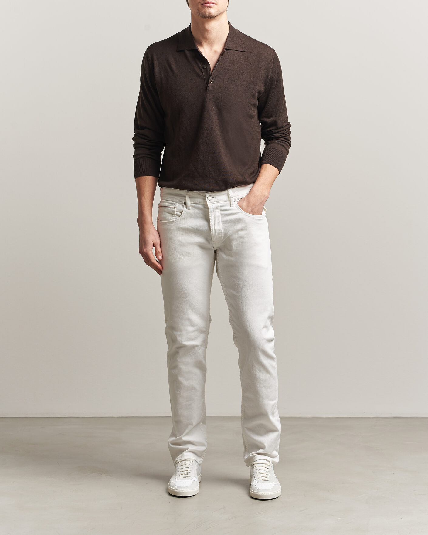 Herre | Bukser | Replay | Grover Straight Fit Powerstretch Jeans White