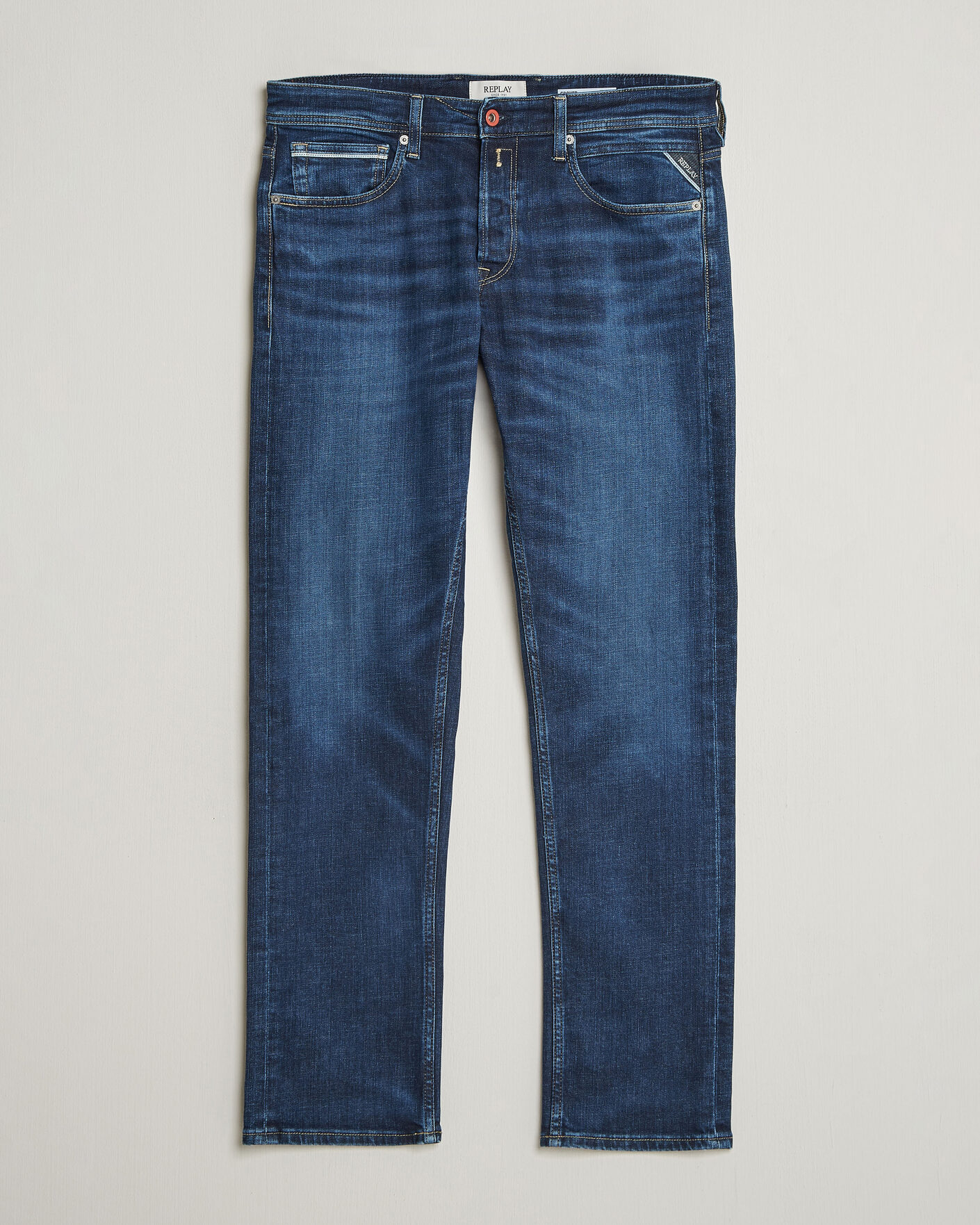 Herre | Bukser | Replay | Grover Straight Fit Stretch Heritage Jeans Dark Blue