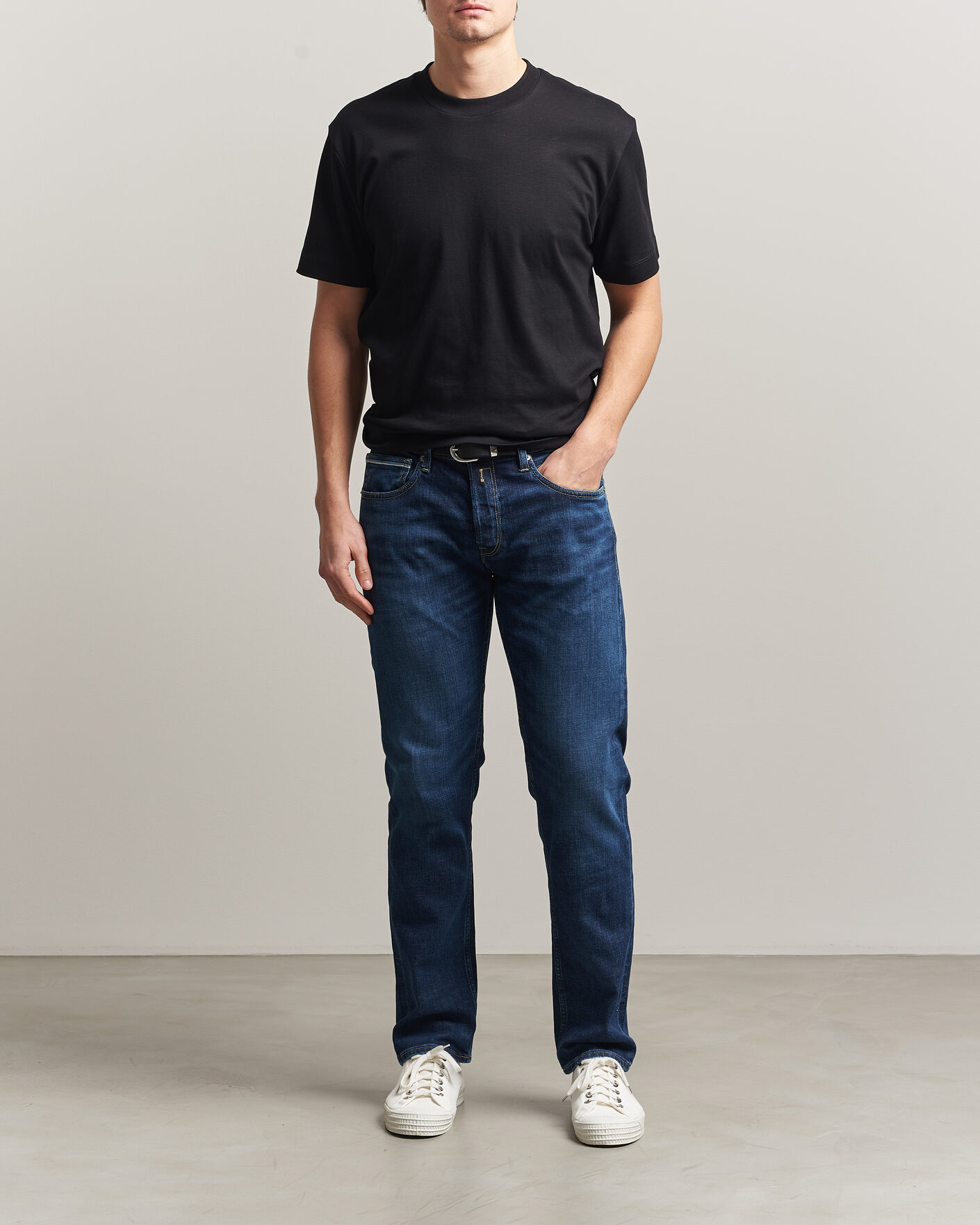 Herre | Bukser | Replay | Grover Straight Fit Stretch Heritage Jeans Dark Blue