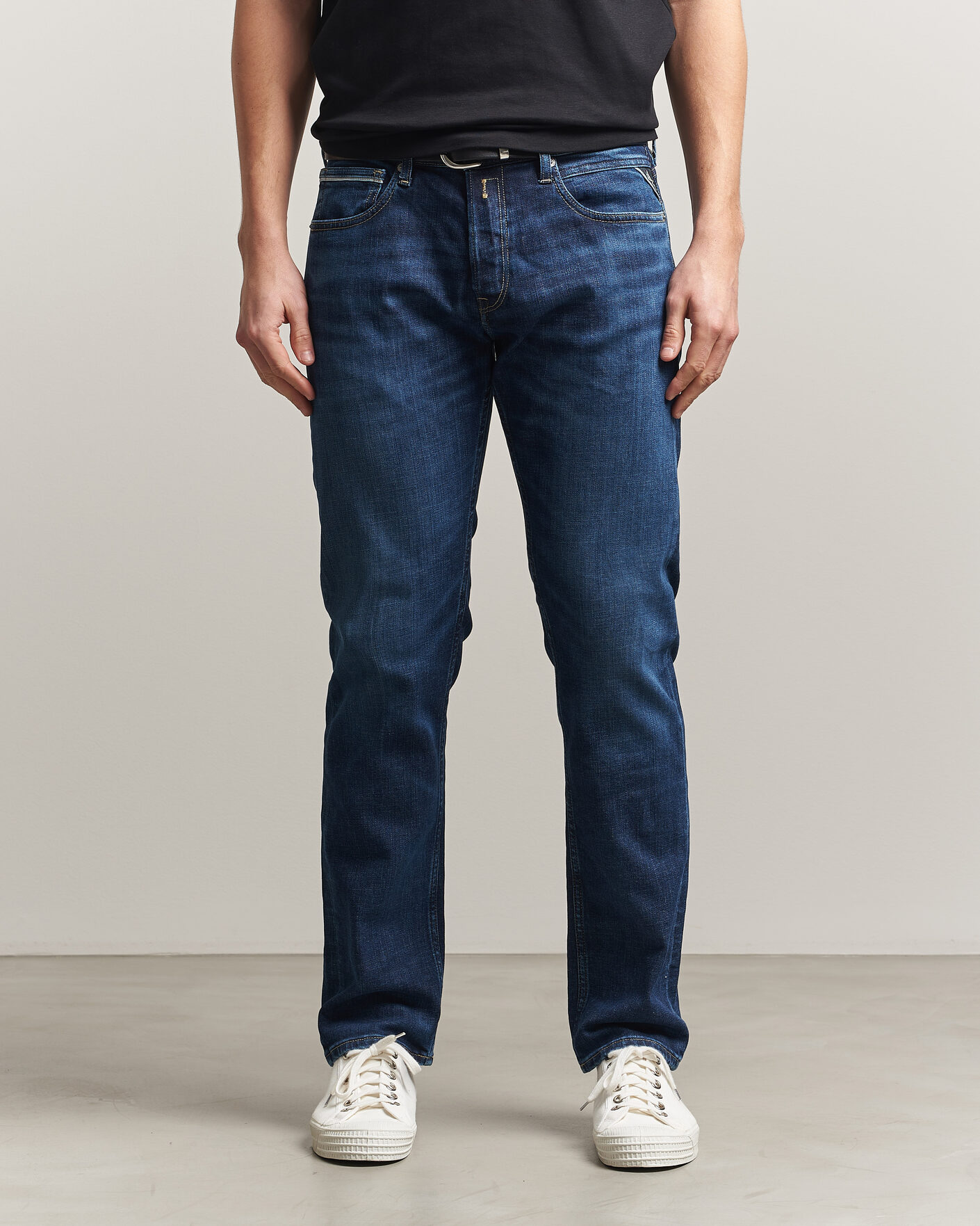 Herre | Bukser | Replay | Grover Straight Fit Stretch Heritage Jeans Dark Blue