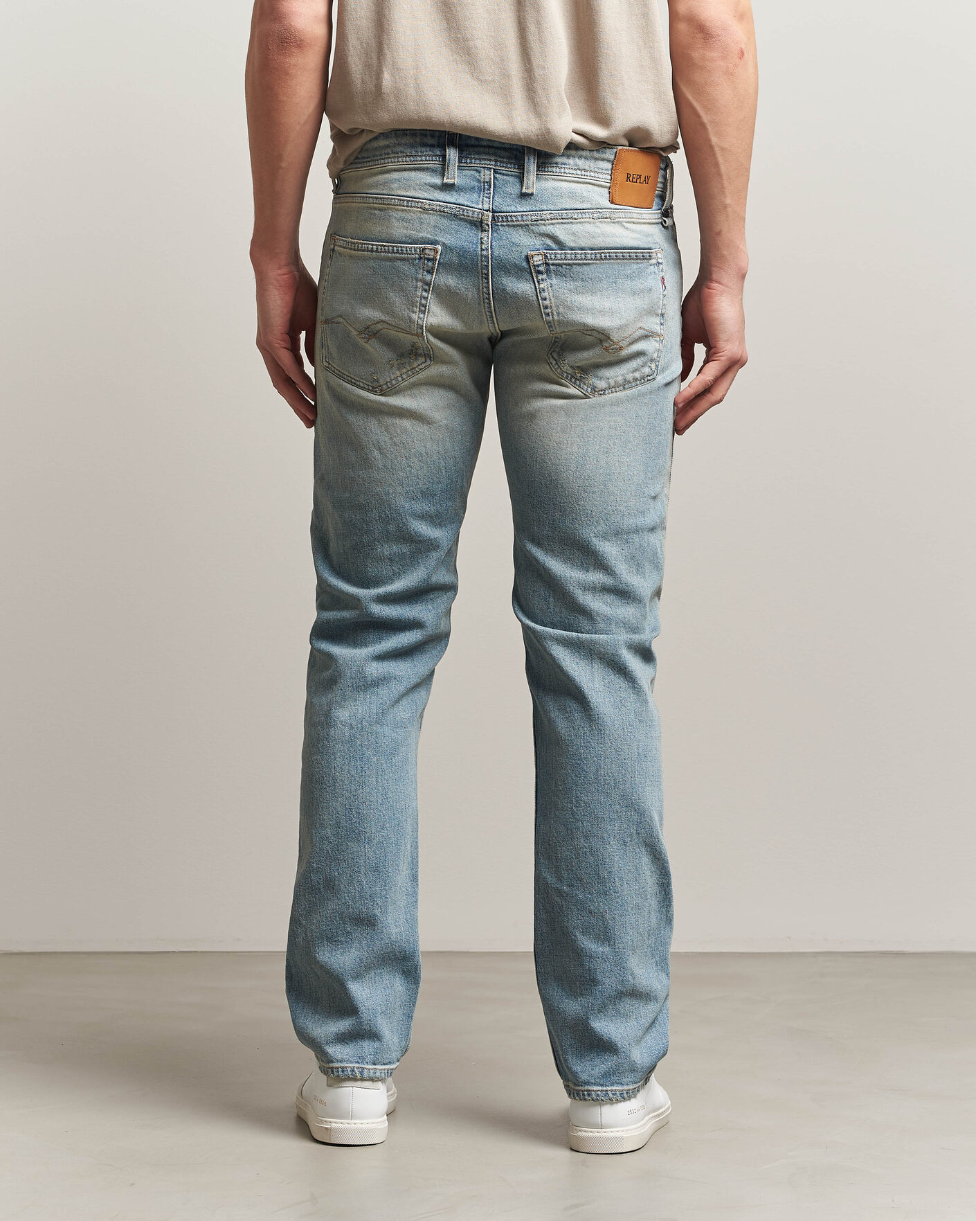 Herre | Jeans | Replay | Grover Sraight Fit 20 Years Wash Jeans Light Blue