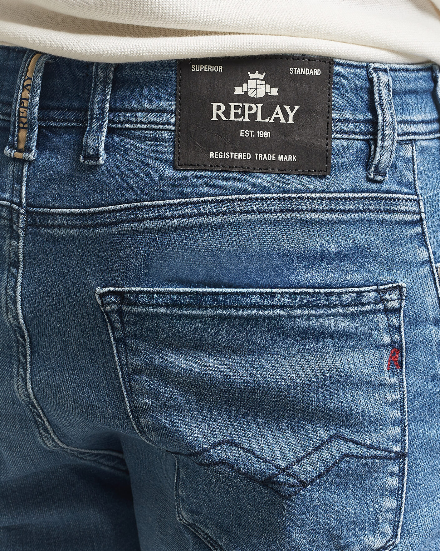 Herre | Shorts | Replay | RBJ981 Stretch Denim Shorts Light Blue