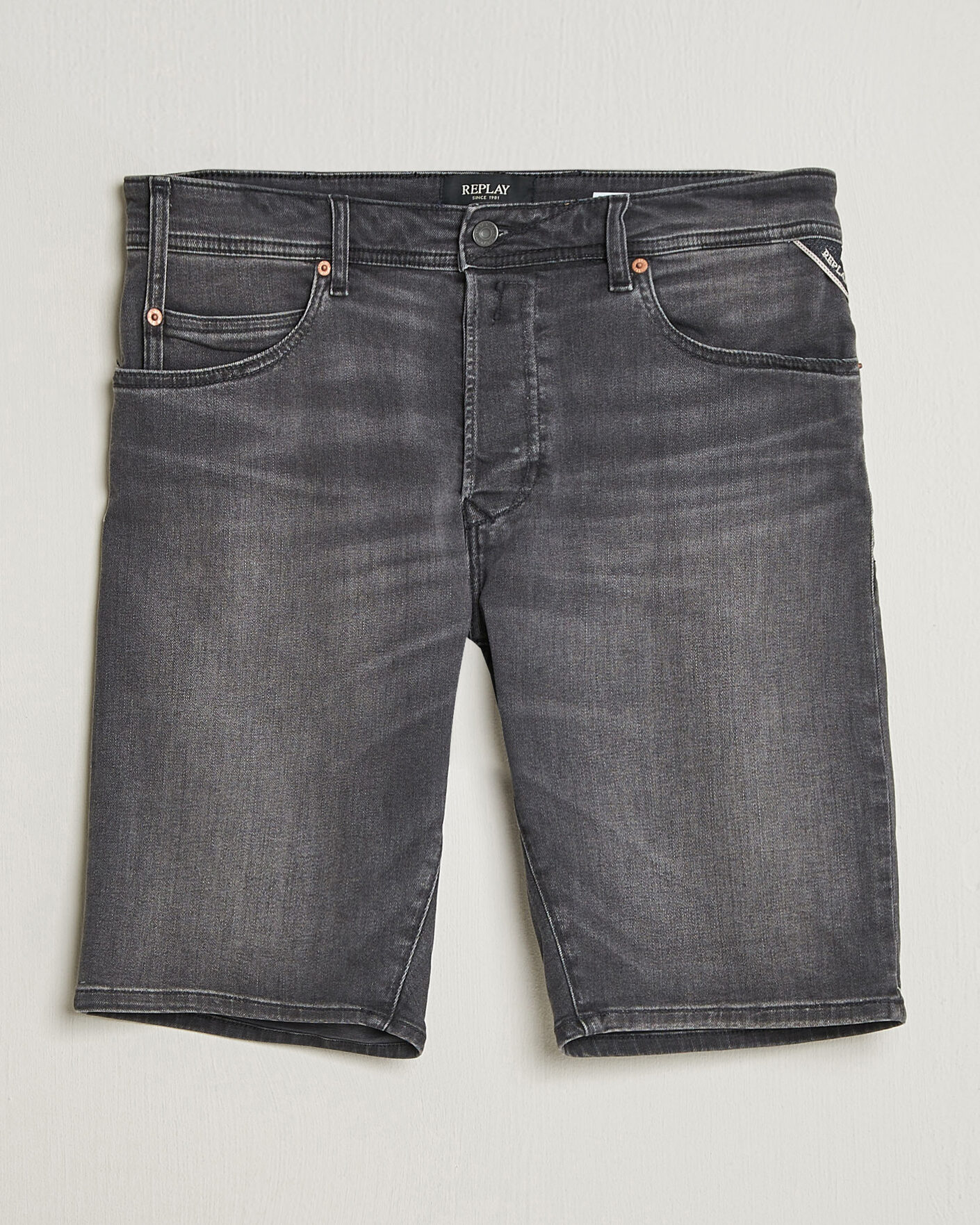 Herre | Shorts | Replay | RBJ981 Stretch Denim Shorts Washed Black