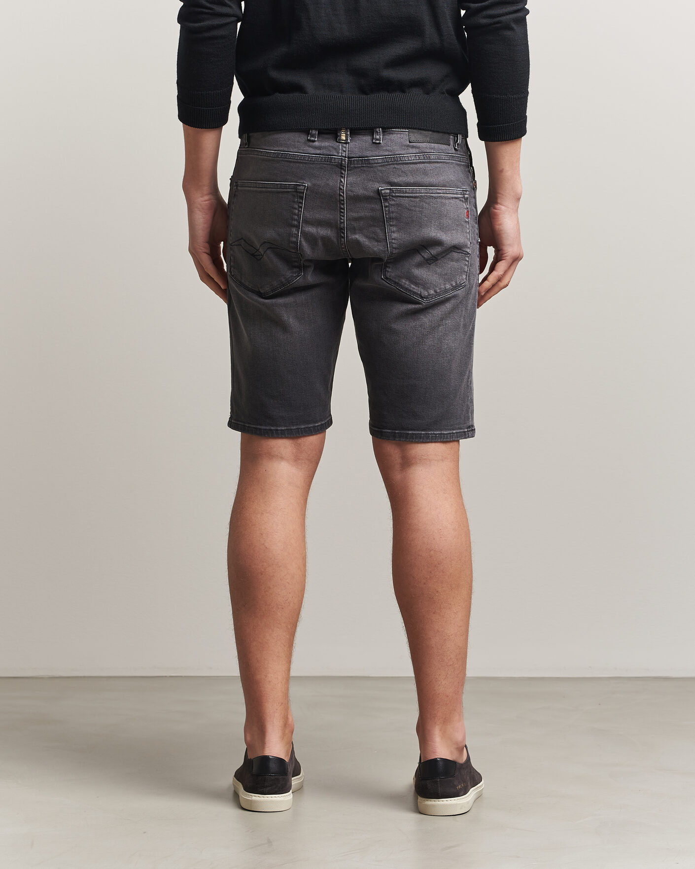 Herre | Shorts | Replay | RBJ981 Stretch Denim Shorts Washed Black