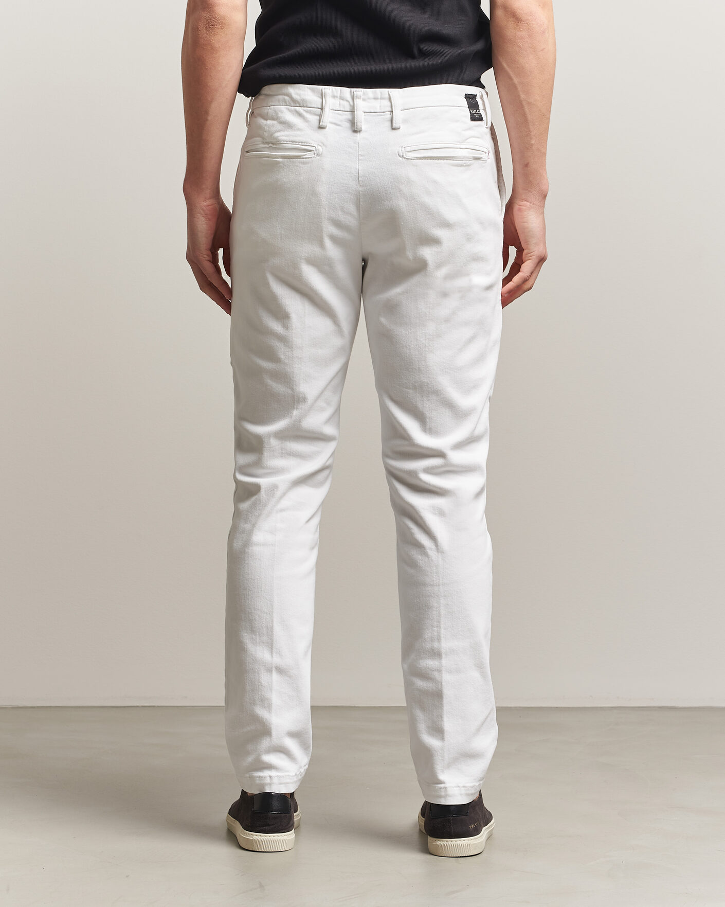 Herre | Bukser | Replay | Benni Hyperflex X-Lite Chinos Natural White
