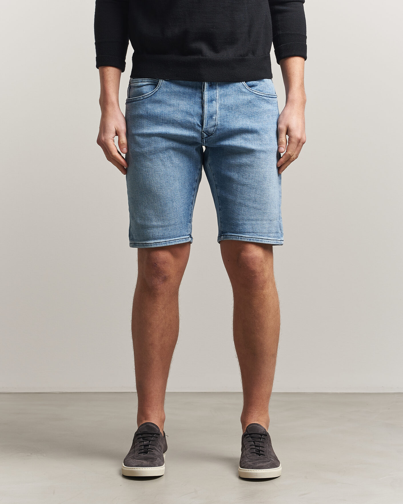 Herre | Shorts | Replay | RBJ981 Stretch Denim Shorts Light Blue