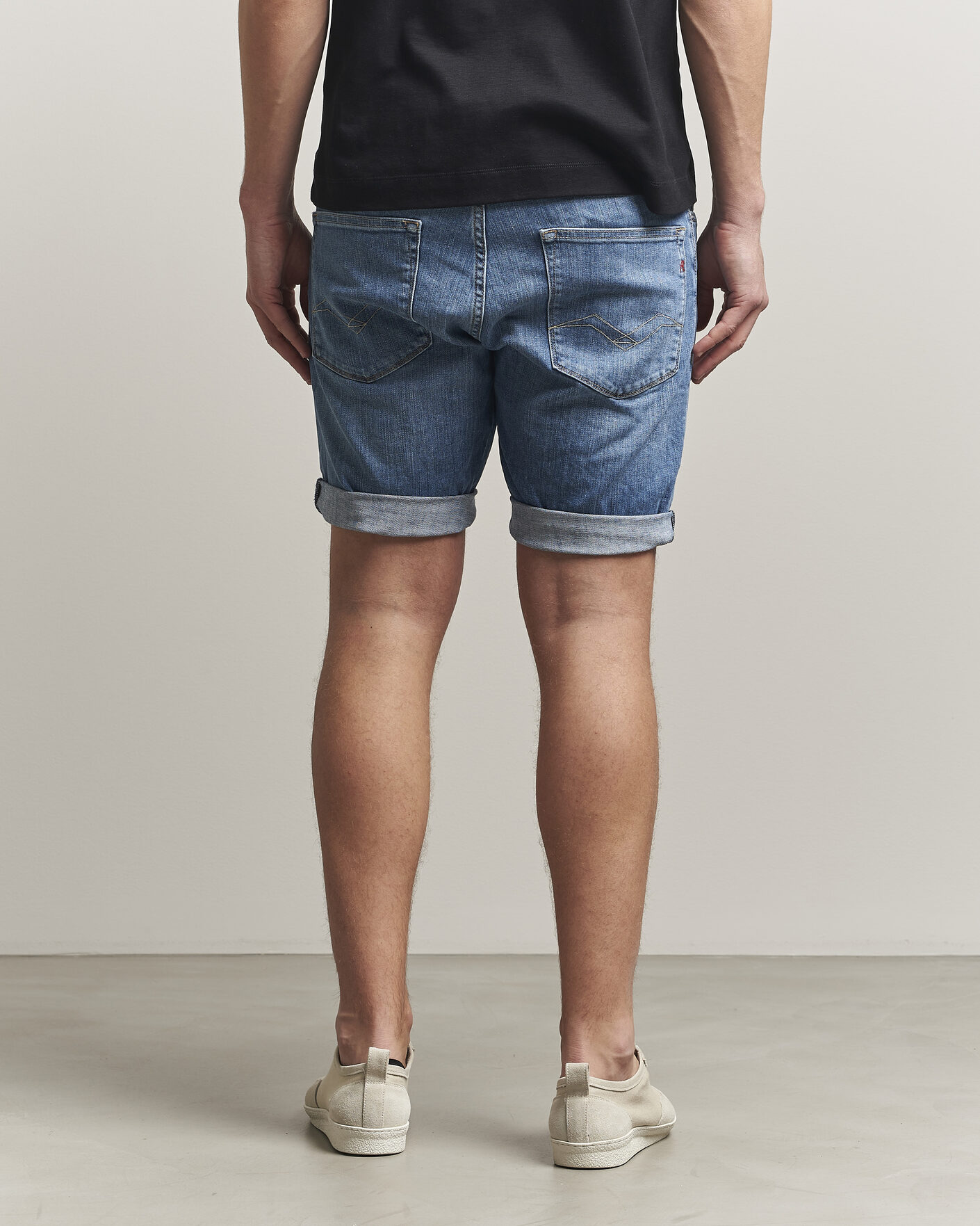 Herre | Shorts | Replay | RBJ981 Stretch Denim Shorts Light Blue