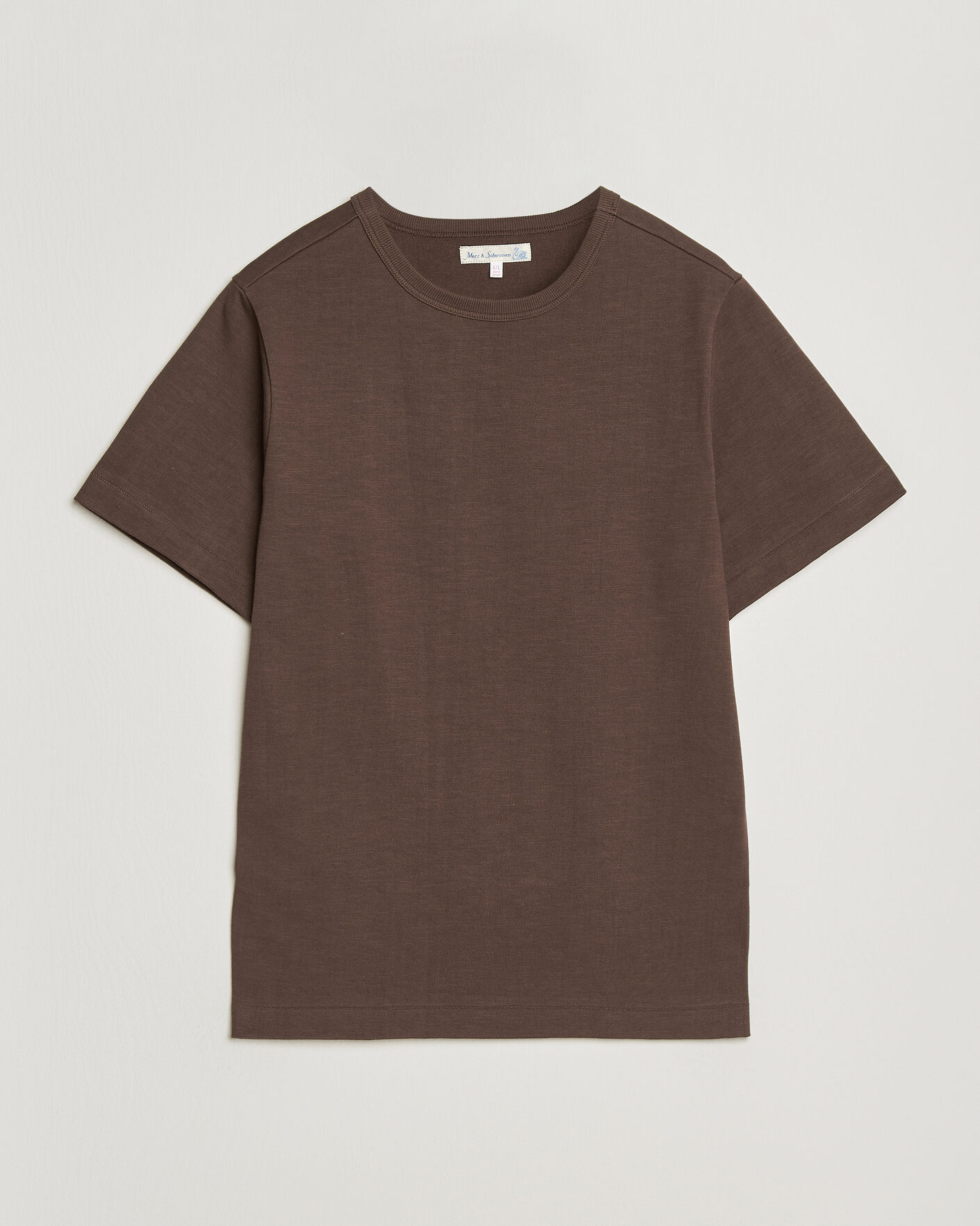 Herre |  | Merz b. Schwanen | Relaxed Fit Loopwheeled Heavy T-Shirt Chocolate