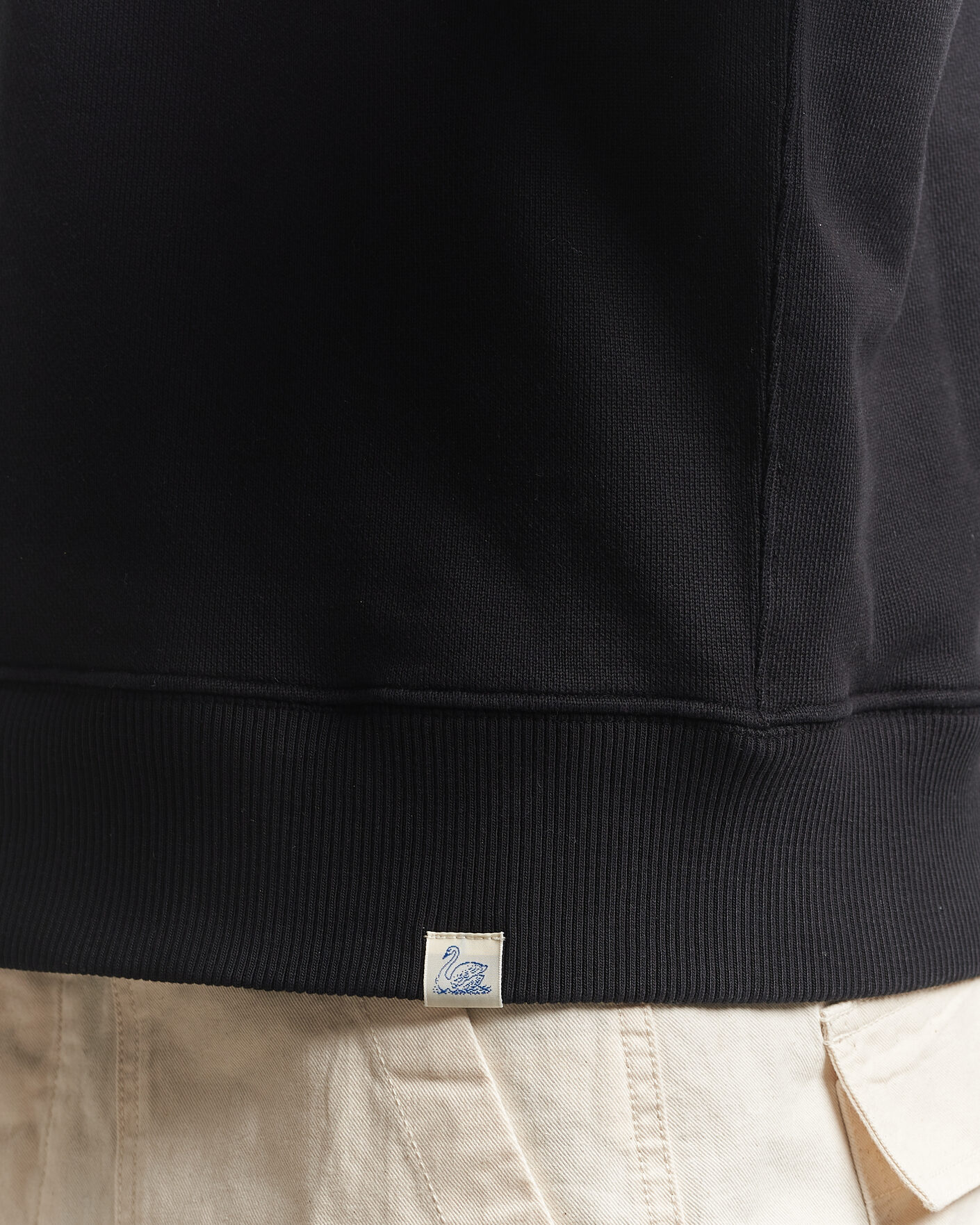 Herre | Gensere | Merz b. Schwanen | Classic Fit Authentic Fleece Sweatshirt Black