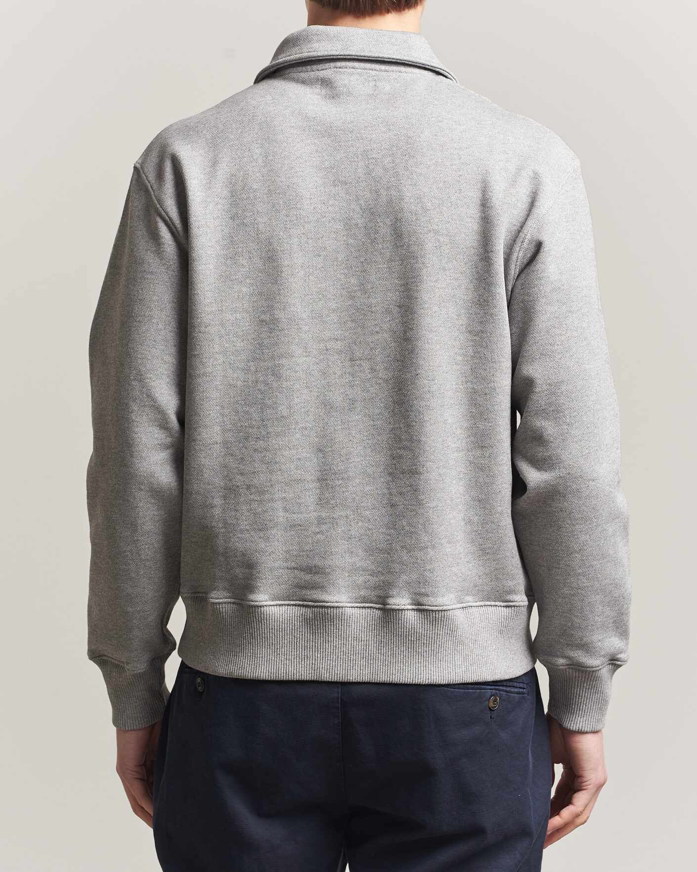 Herre | Gensere | Merz b. Schwanen | Classic Fit Authentic Fleece Half Zip Grey Melange
