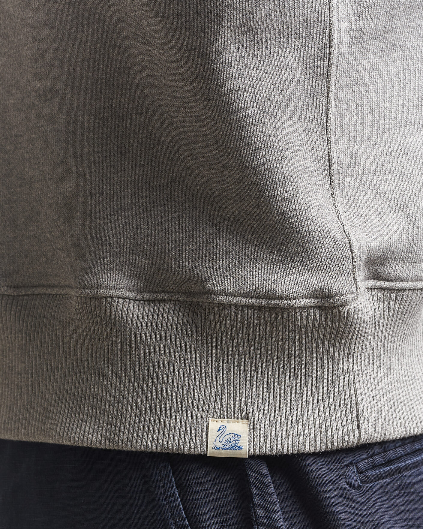 Herre | Gensere | Merz b. Schwanen | Classic Fit Authentic Fleece Half Zip Grey Melange