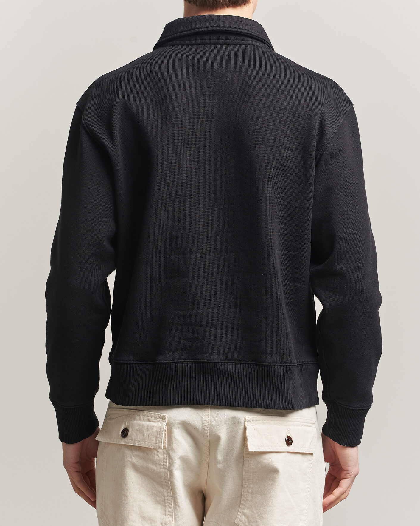 Herre | Gensere | Merz b. Schwanen | Classic Fit Authentic Fleece Half Zip Black