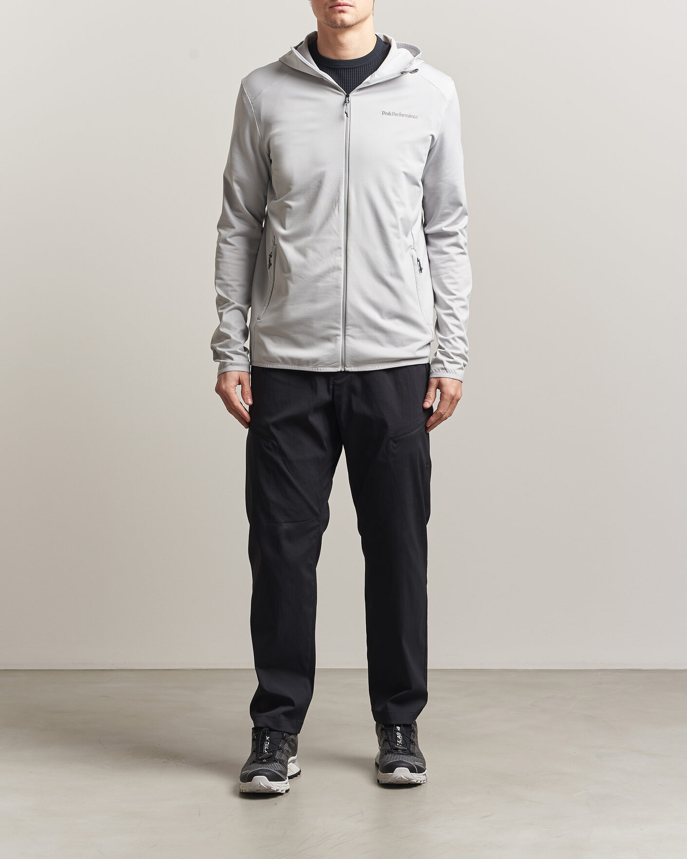 Herre | Gensere | Peak Performance | Light Hooded Full Zip Summit Smoke