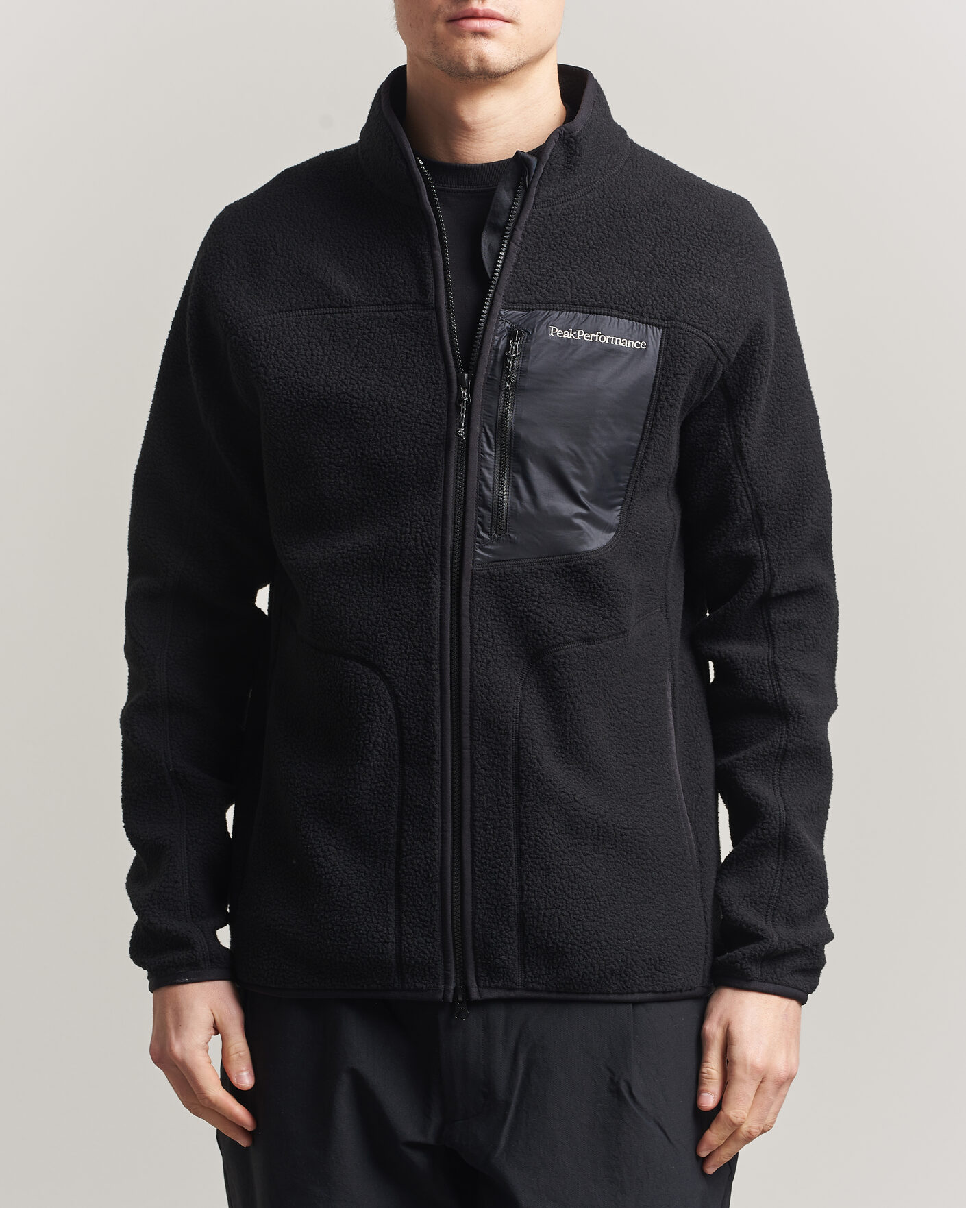 Herre | Gensere | Peak Performance | Nature Rush Pile Full Zip Black