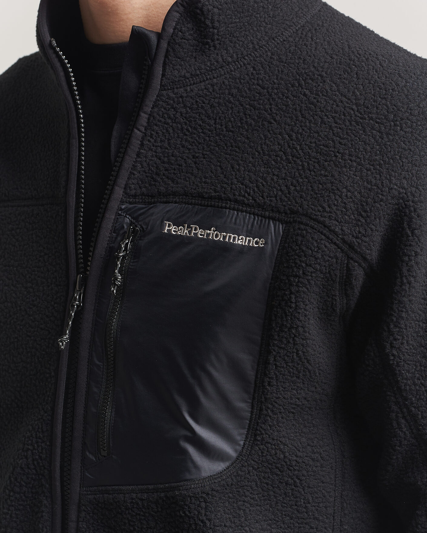 Herre | Gensere | Peak Performance | Nature Rush Pile Full Zip Black