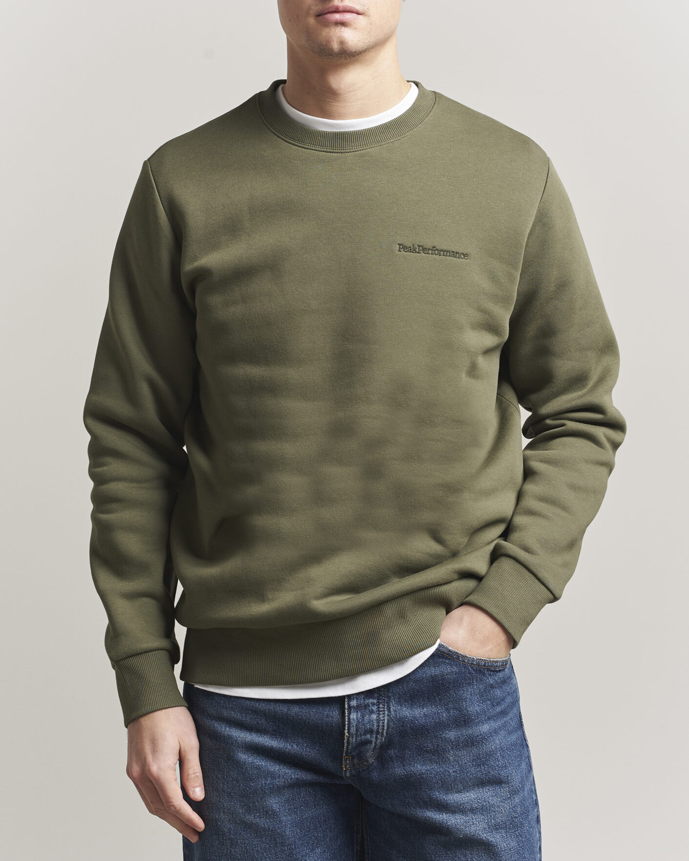 Herre | Gensere | Peak Performance | Original Crew Neck Sweatshirt Pine Needle