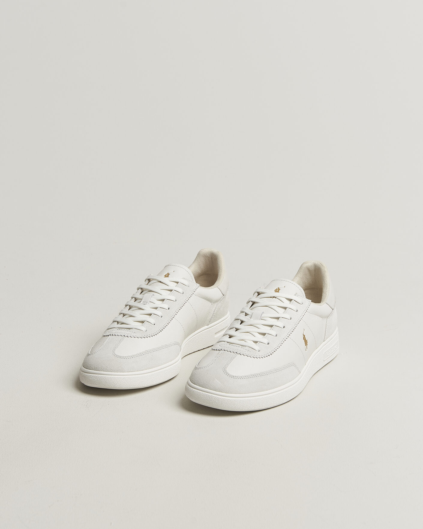 Herre | Sneakers | Polo Ralph Lauren | Bedford Leather/Suede Sneakers Bianco