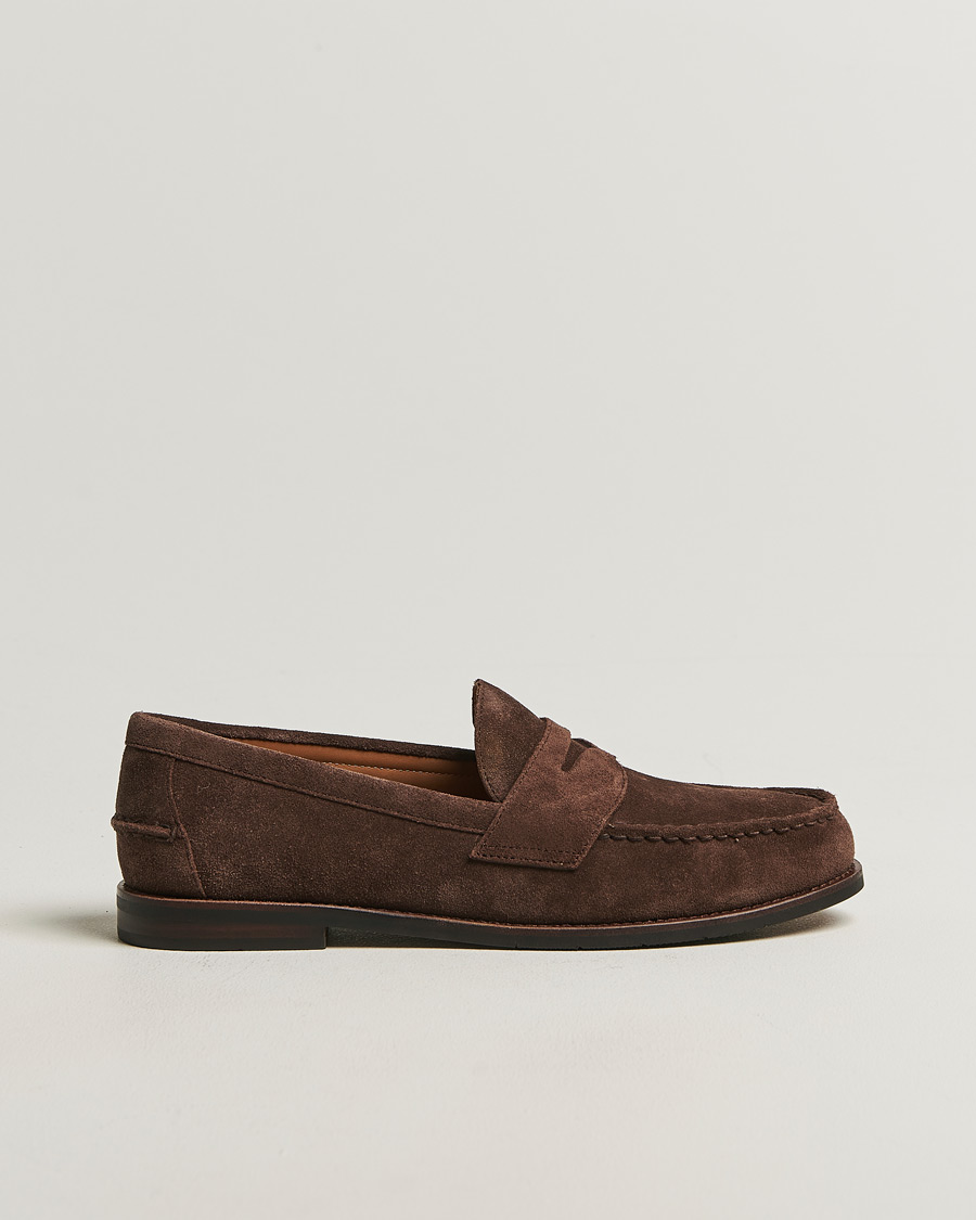 Herre | Loafers | Polo Ralph Lauren | Alston Suede Penny Loafers Dark Brown