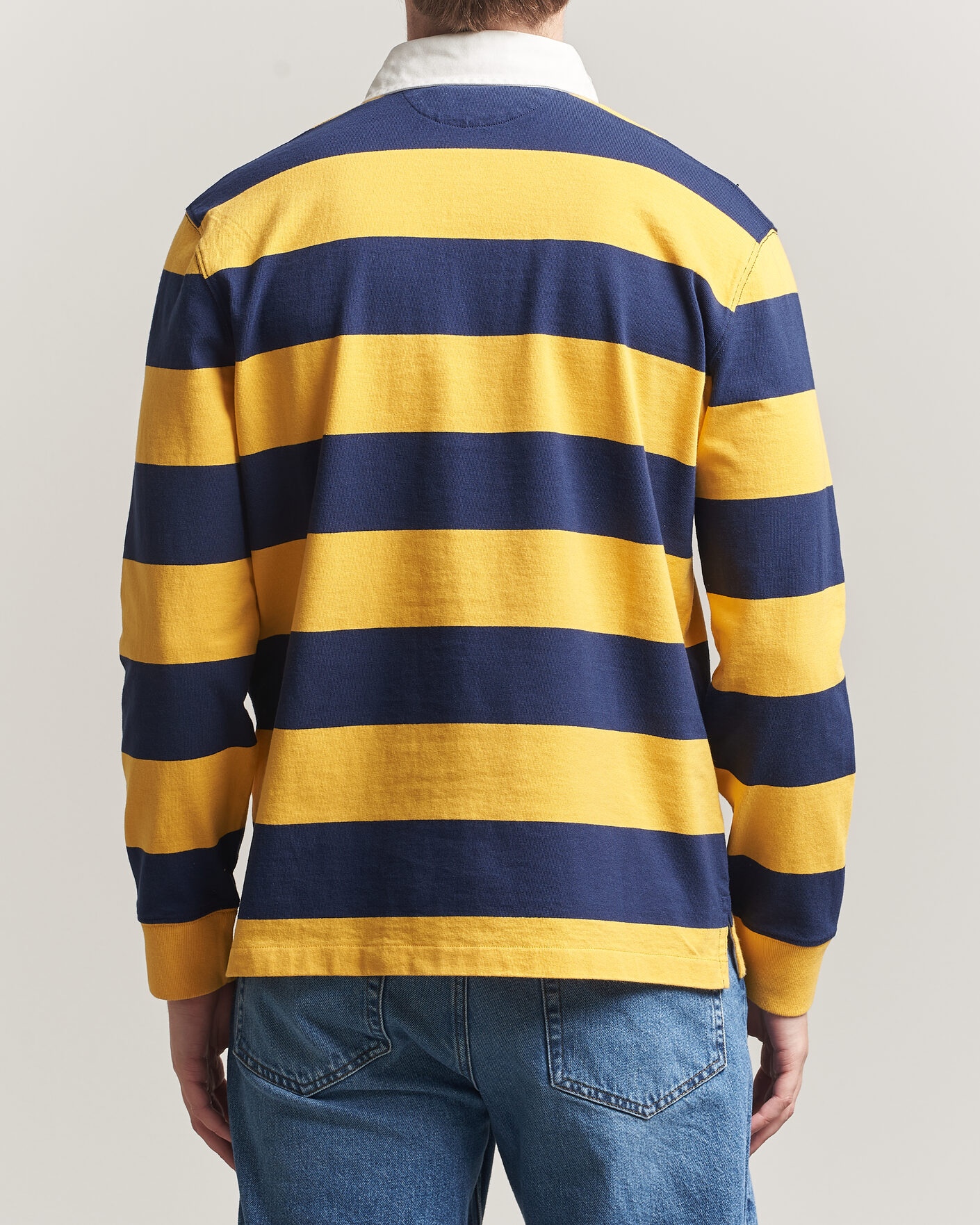 Herre | Gensere | Polo Ralph Lauren | Jersey Striped Rugger Newport Navy/Gold