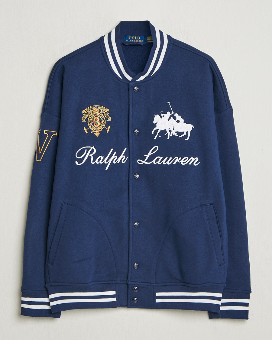 Herre | Gensere | Polo Ralph Lauren | Magic Fleece Bomber Jacket Newport Navy