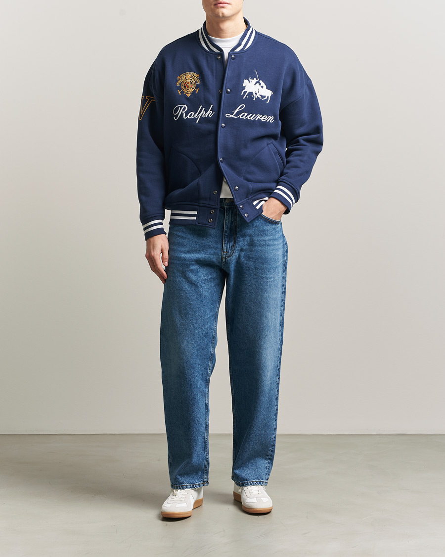 Herre | Gensere | Polo Ralph Lauren | Magic Fleece Bomber Jacket Newport Navy