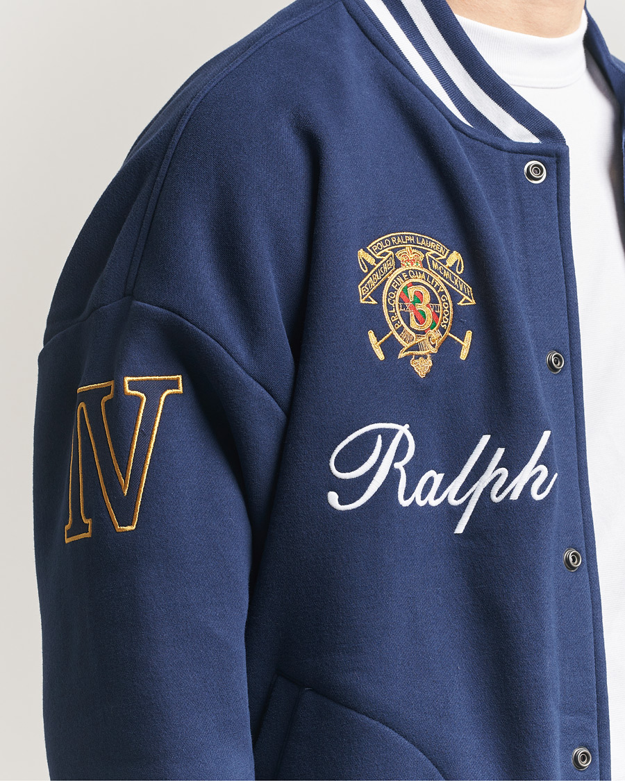 Herre | Gensere | Polo Ralph Lauren | Magic Fleece Bomber Jacket Newport Navy