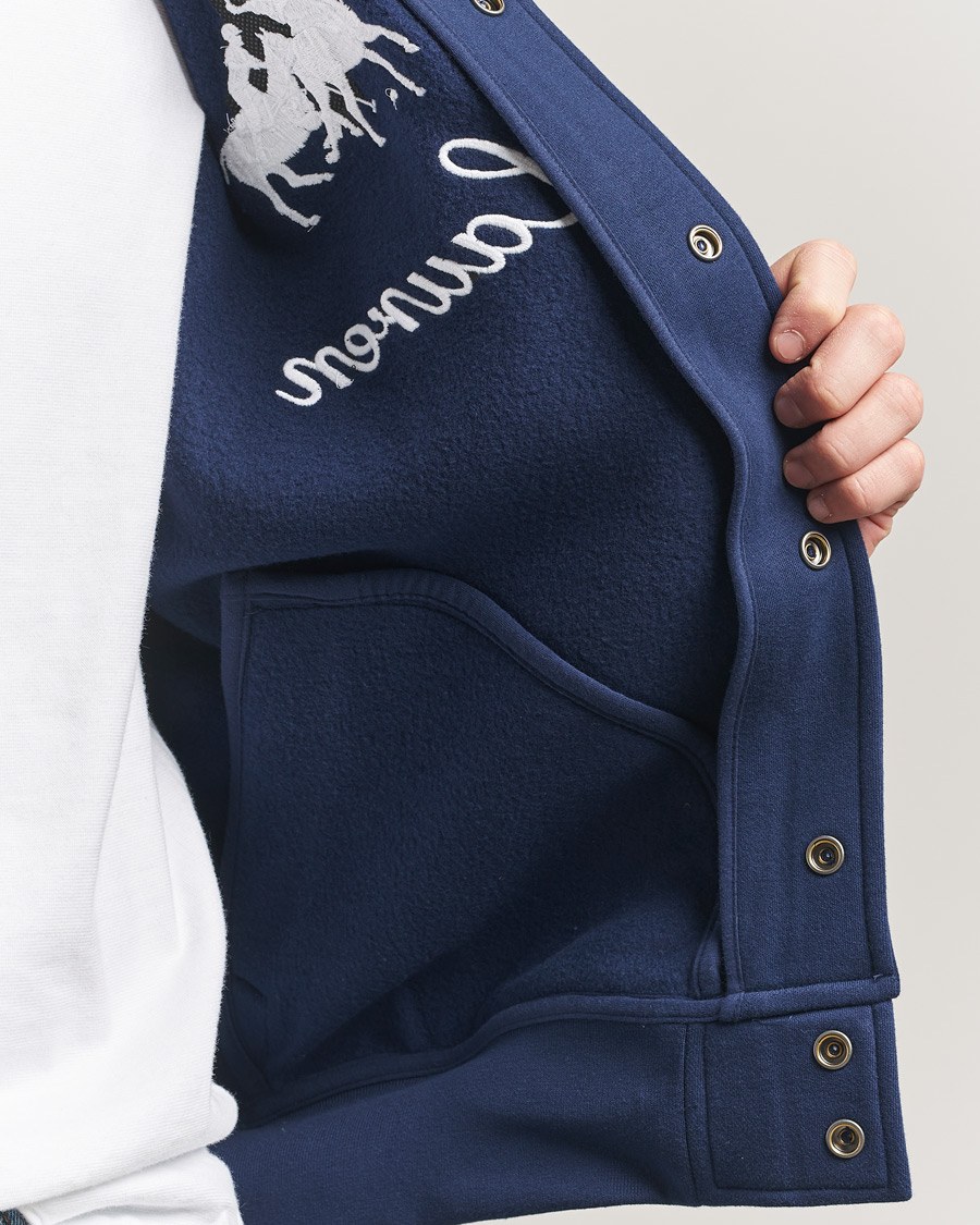 Herre | Gensere | Polo Ralph Lauren | Magic Fleece Bomber Jacket Newport Navy