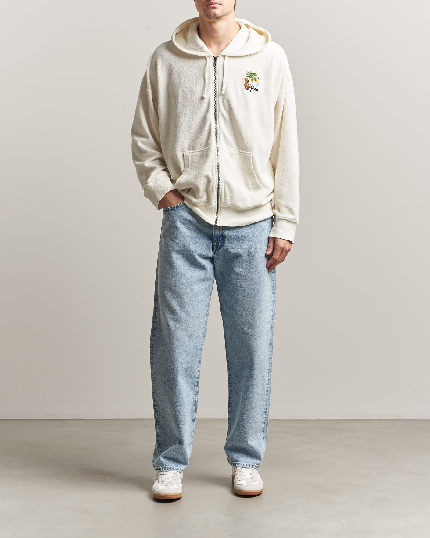 Herre | Gensere | Polo Ralph Lauren | Cotton Terry Printed Full-Zip Hoodie Nevis