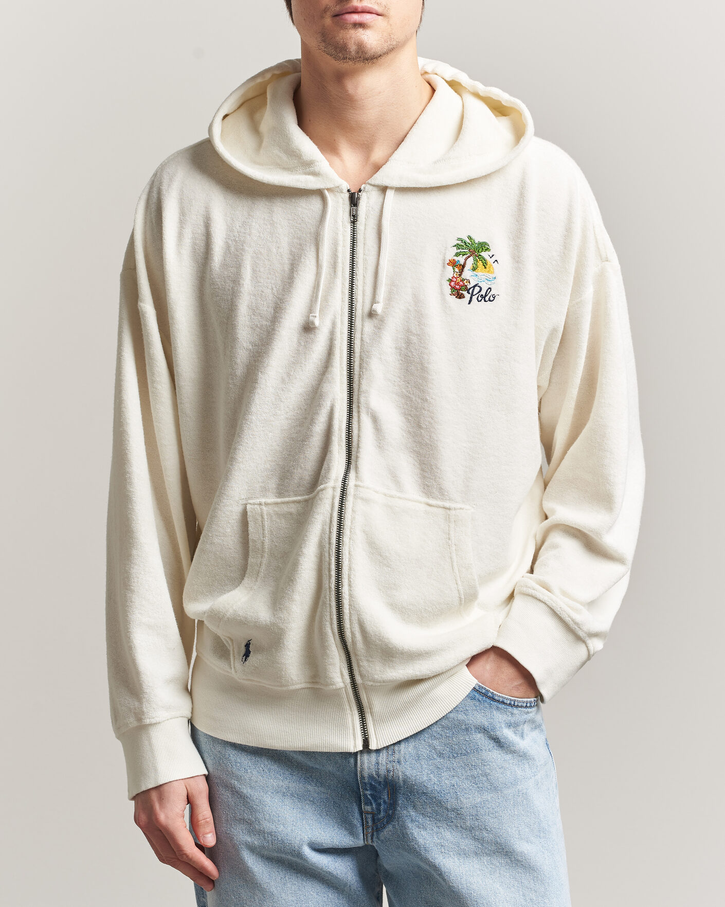Herre | Gensere | Polo Ralph Lauren | Cotton Terry Printed Full-Zip Hoodie Nevis