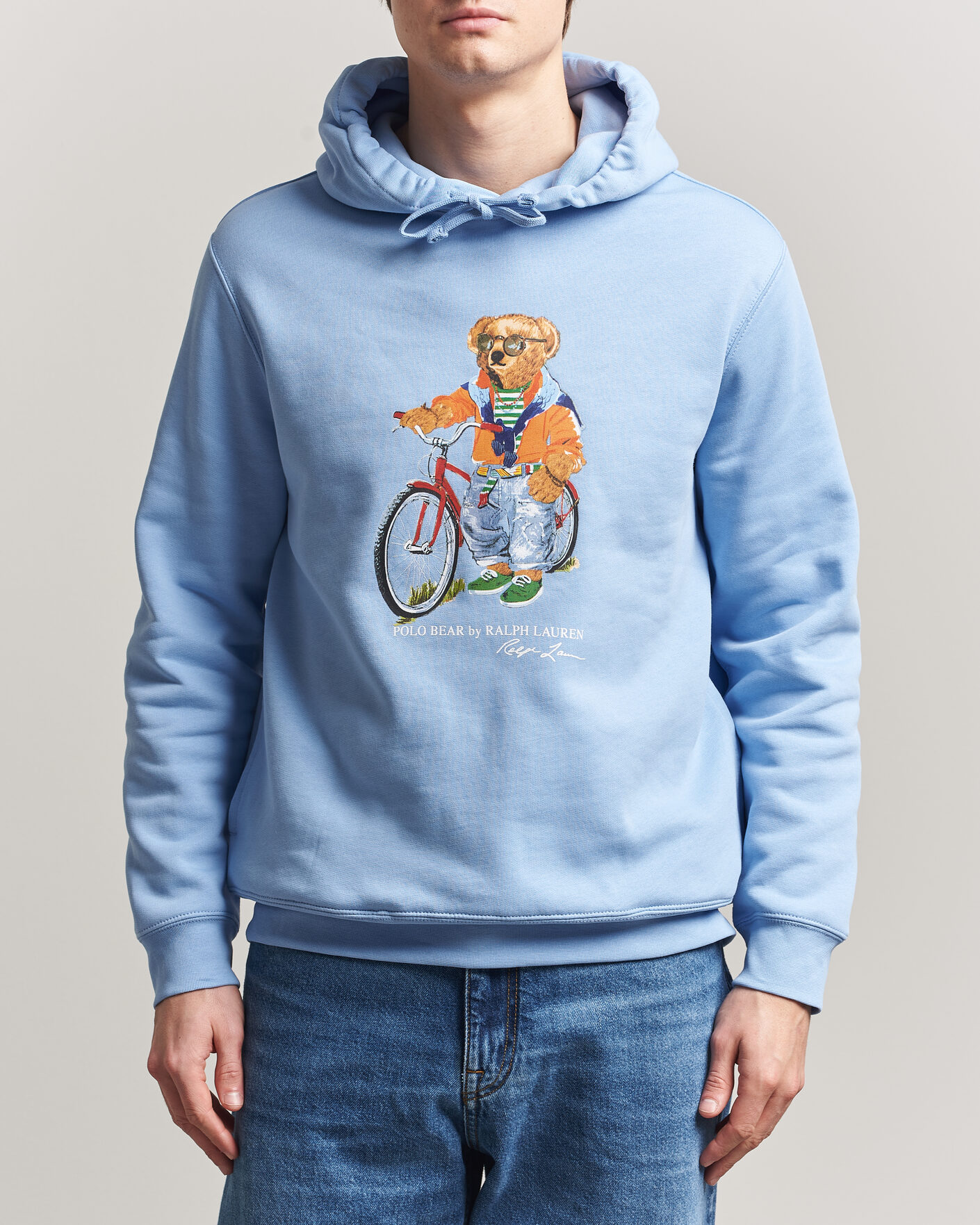 Herre | Gensere | Polo Ralph Lauren | Fleece Bear Hoodie Austin Blue