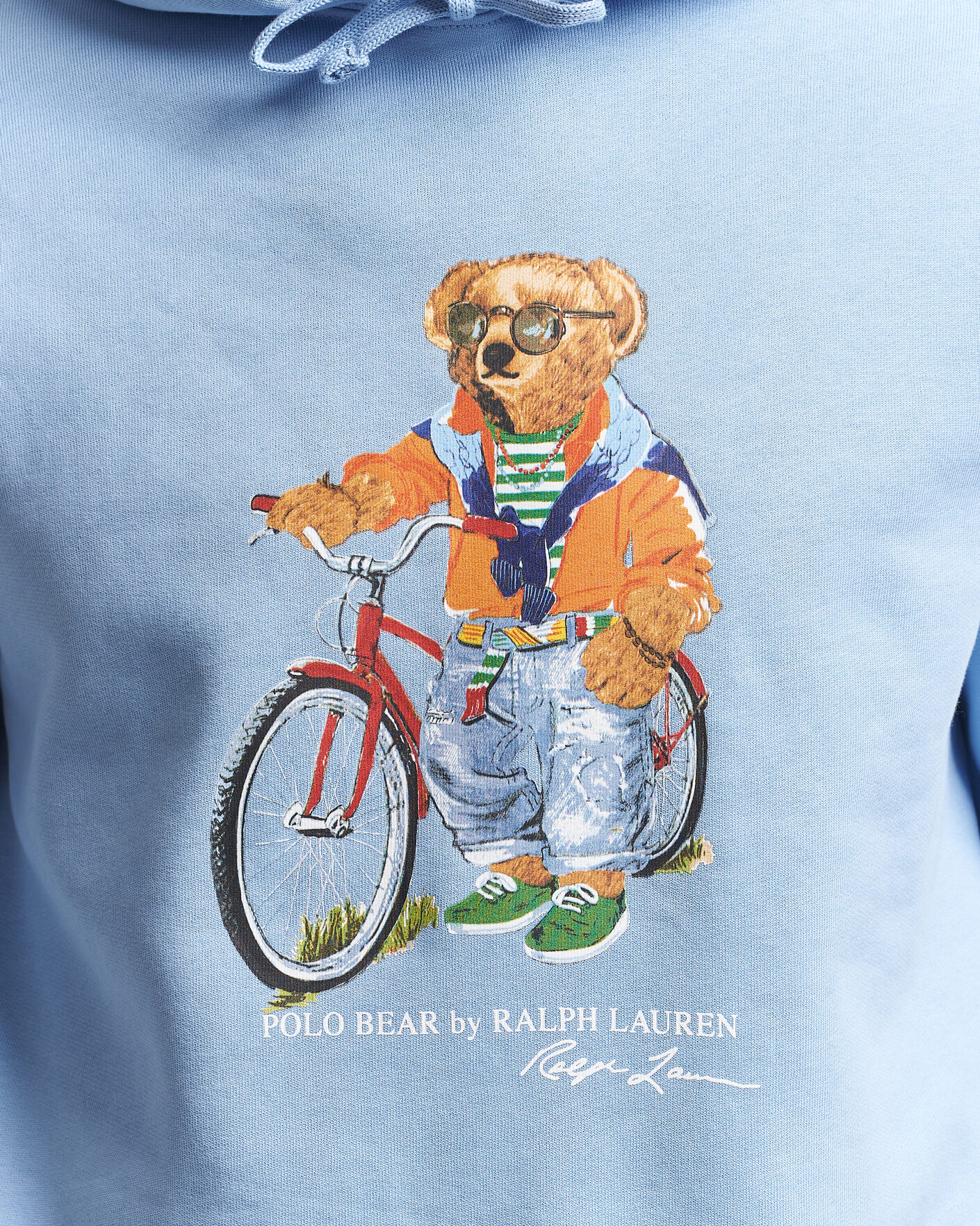 Herre | Gensere | Polo Ralph Lauren | Fleece Bear Hoodie Austin Blue